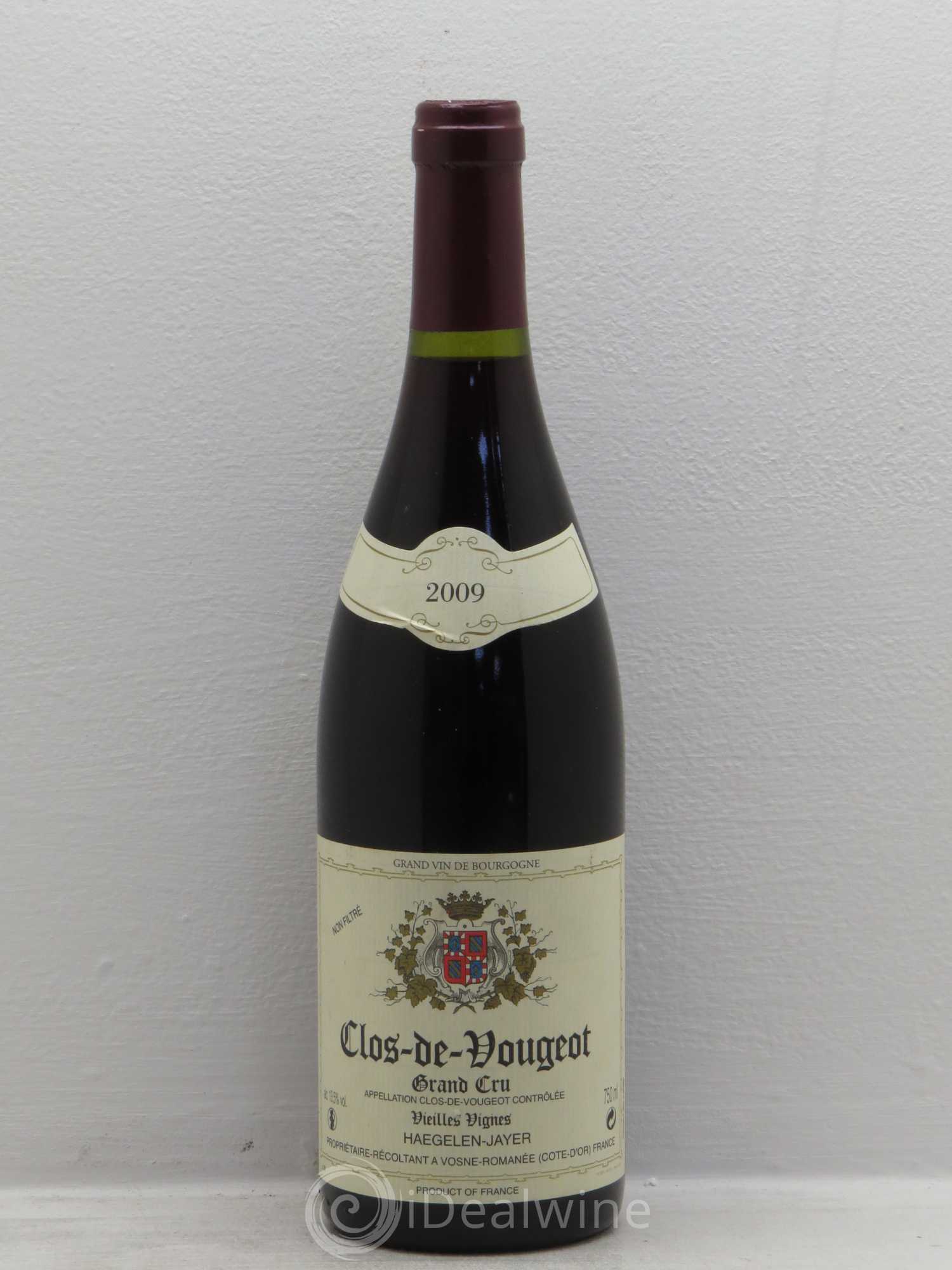 Clos de Vougeot Grand Cru Vieilles Vignes Haegelen Jayer 2009 - Posten von 1 Flasche - 0