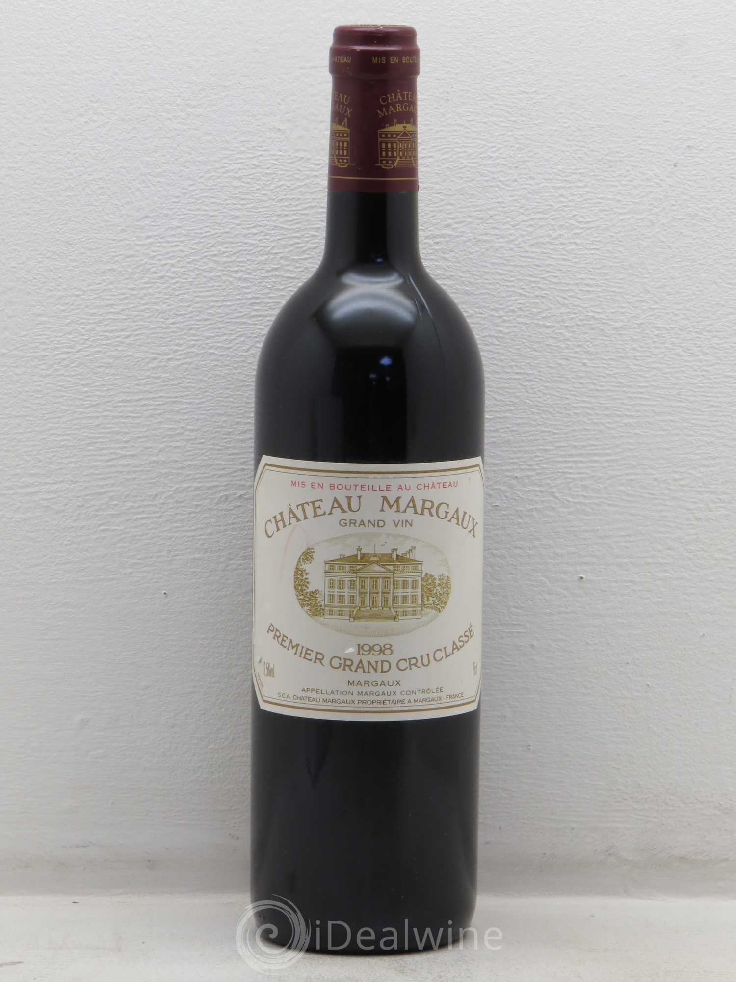 Château Margaux 1er Grand Cru Classé 1998 - Lot de 1 bouteille - 0