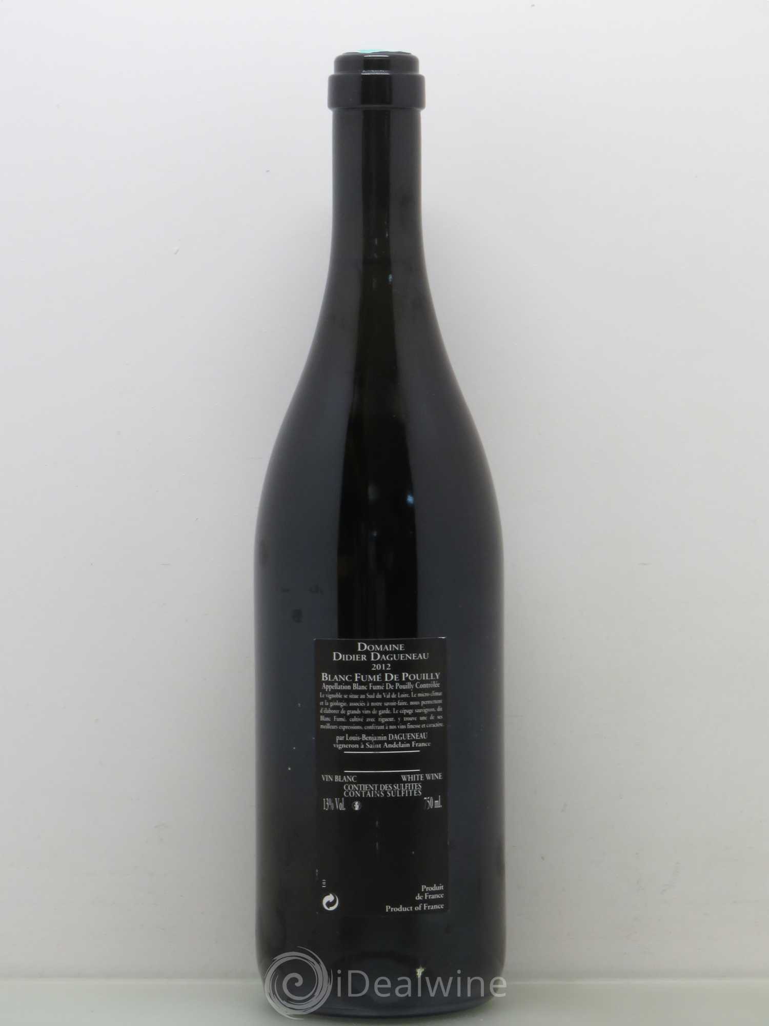 Vin de France (anciennement Pouilly-Fumé) Silex Dagueneau (Domaine Didier - Louis-Benjamin) 2012 - Lot de 1 bouteille - 1