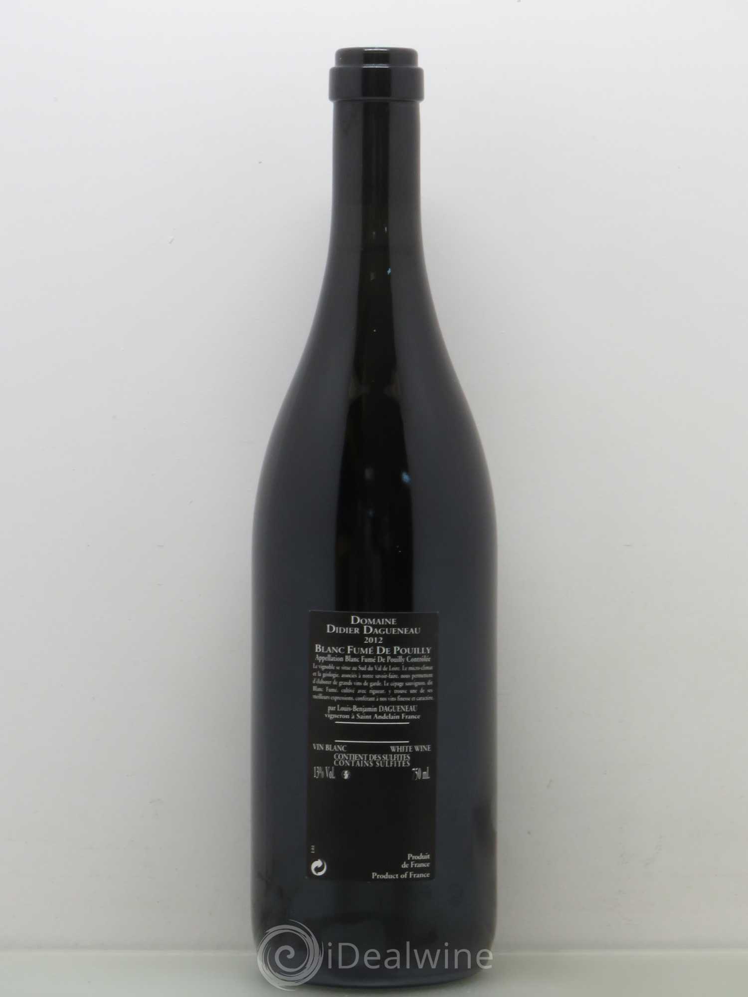 Vin de France (anciennement Pouilly-Fumé) Silex Dagueneau (Domaine Didier - Louis-Benjamin) 2012 - Lot de 1 bouteille - 1