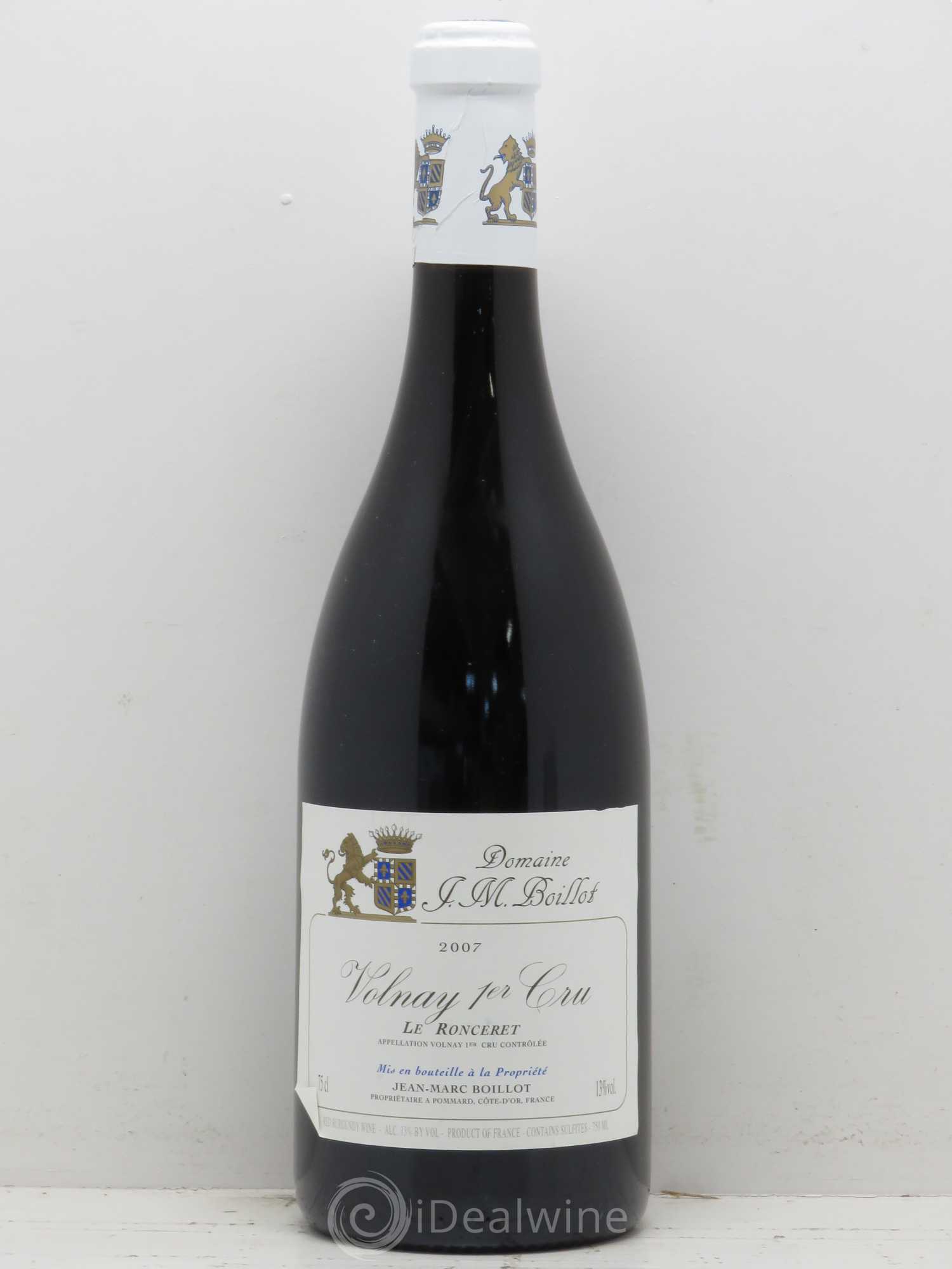 Volnay 1er Cru Le Ronceret Jean-Marc Boillot 2007 - Lot de 1 bouteille - 0