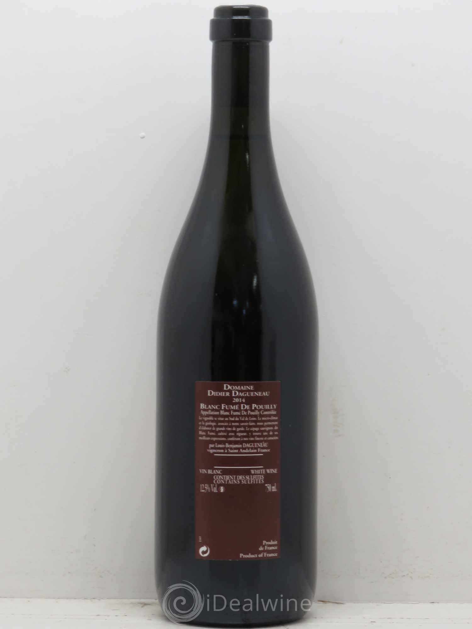 Vin de France (anciennement Pouilly-Fumé) Pur Sang Dagueneau (Domaine Didier - Louis-Benjamin) 2014 - Lot de 1 bouteille - 1