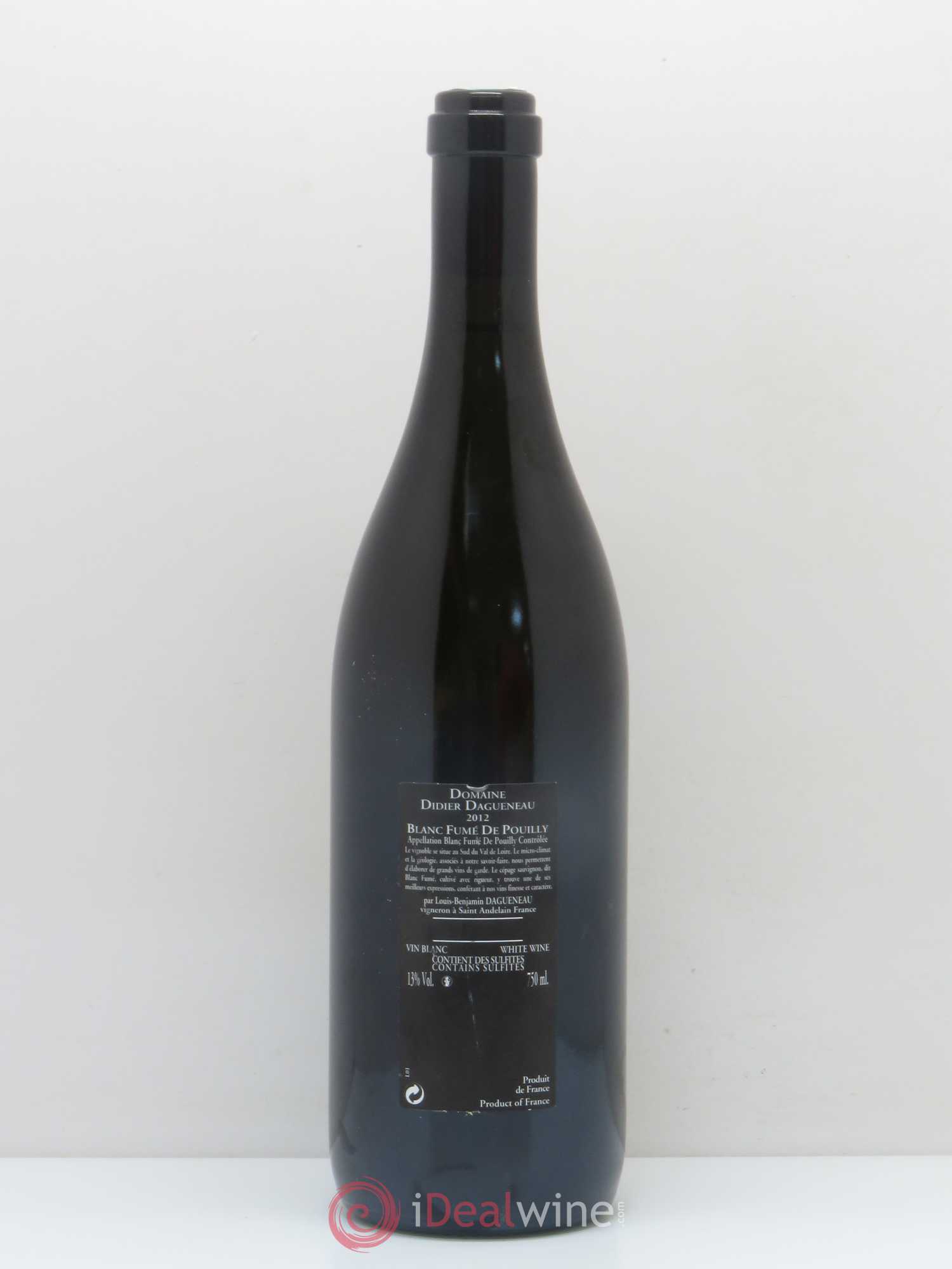 Vin de France (anciennement Pouilly-Fumé) Silex Dagueneau (Domaine Didier - Louis-Benjamin) 2012 - Lot de 1 bouteille - 1