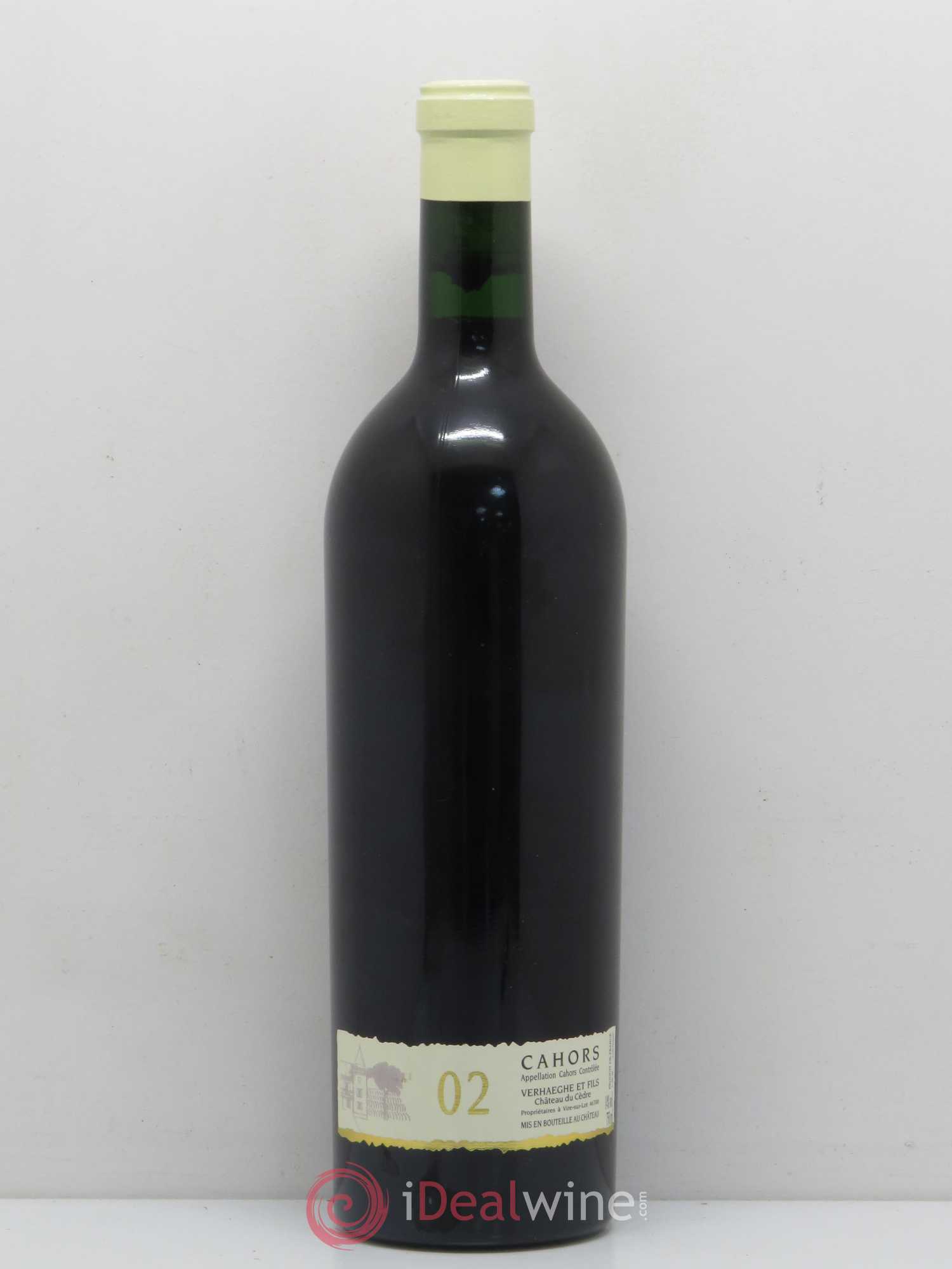 Cahors Château du Cèdre GC Pascal et Jean-Marc Verhaeghe 2002 - Lot de 1 bouteille - 1