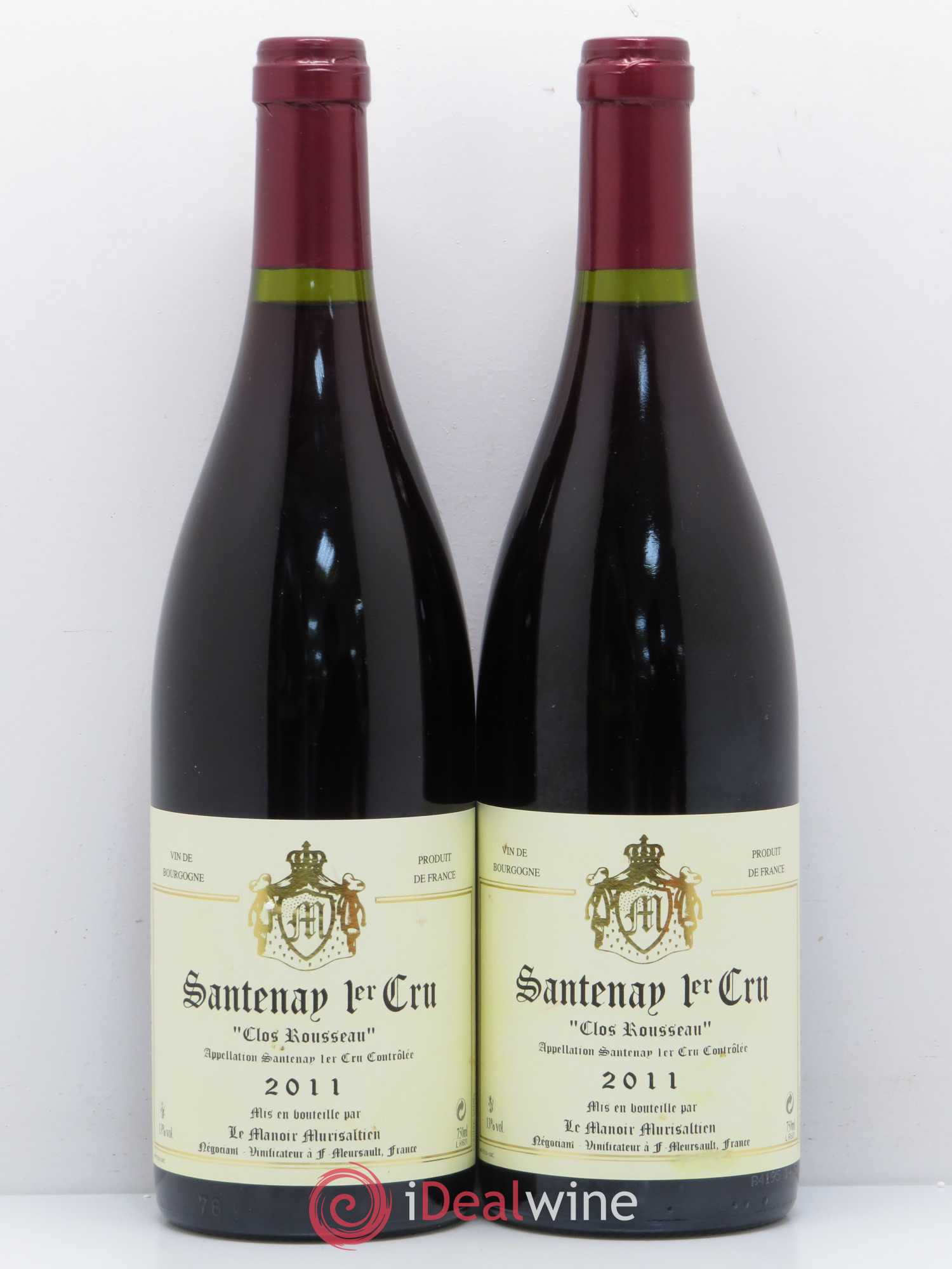Santenay 1er Cru Clos Rousseau Manoir Murisaltien 2011 - Lot de 2 bouteilles - 0