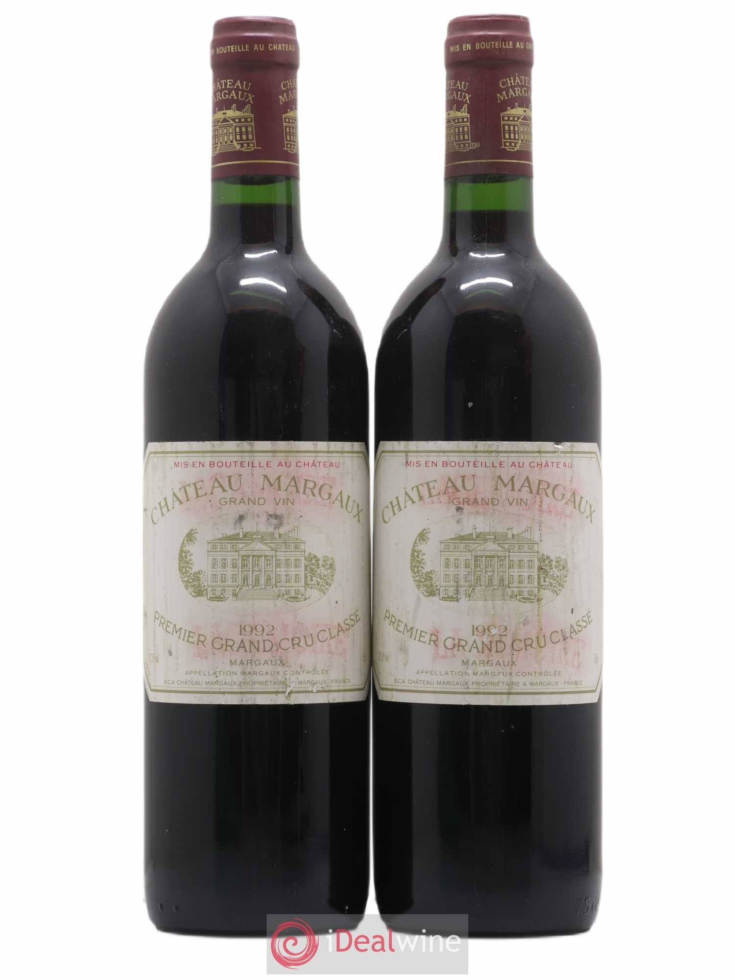 Château Margaux 1er Grand Cru Classé 1992 - Lot de 2 bouteilles - 0