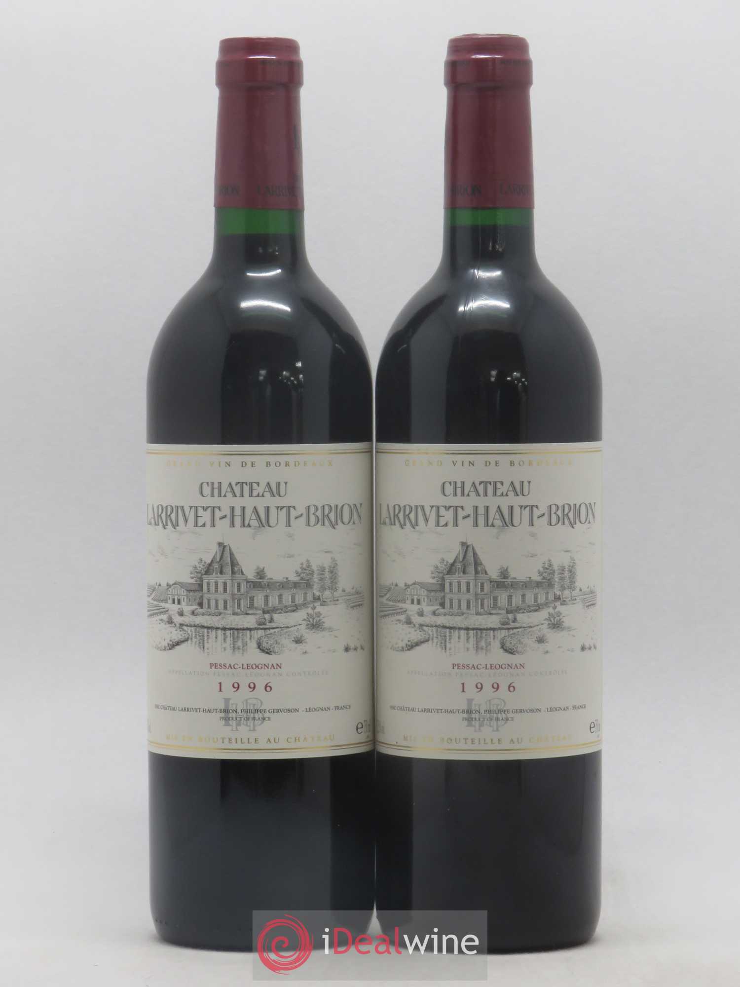 Château Larrivet Haut-Brion 1996 - Lot de 2 bouteilles - 0
