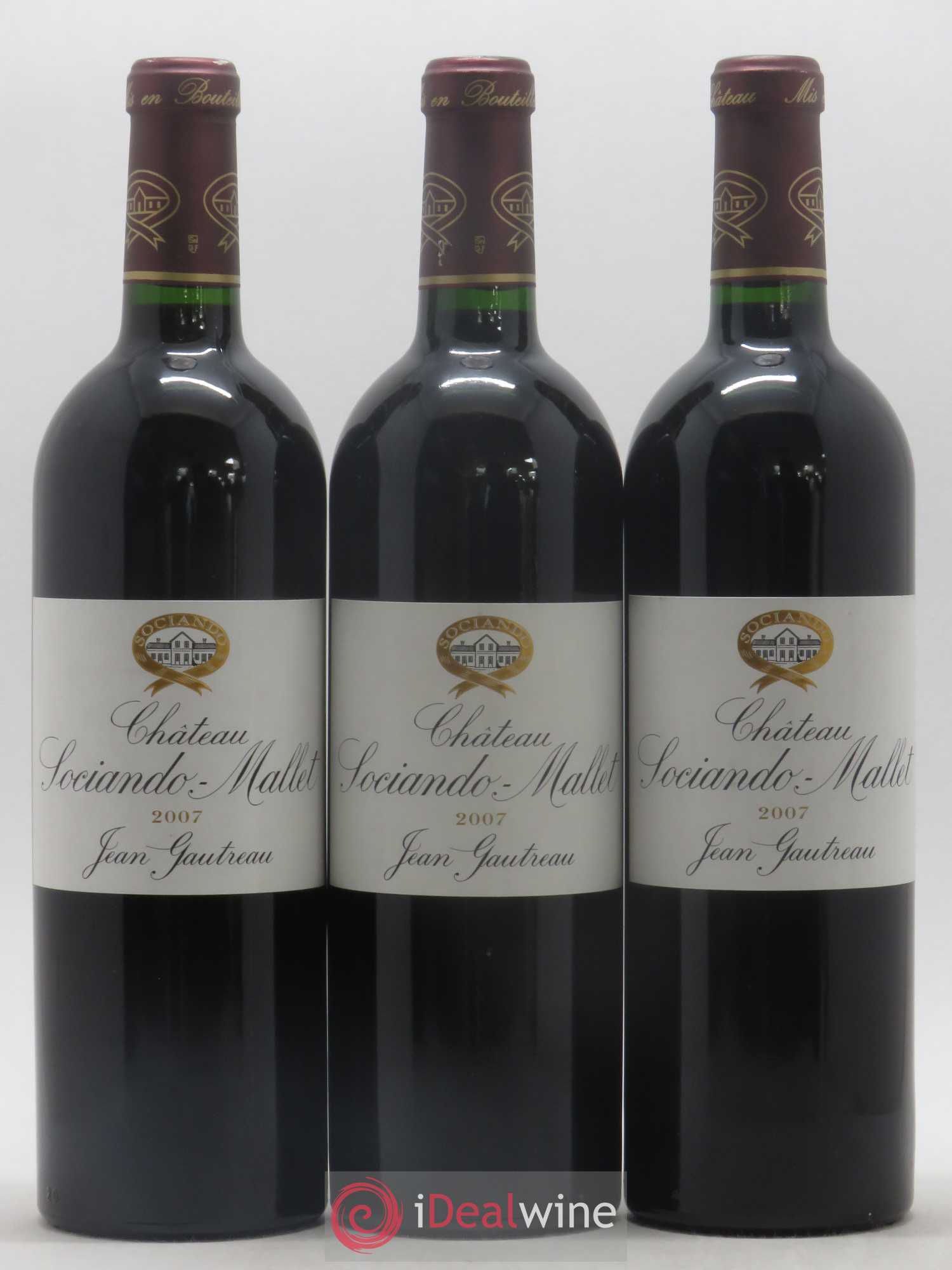 Château Sociando Mallet 2007 - Lot de 6 bouteilles - 1