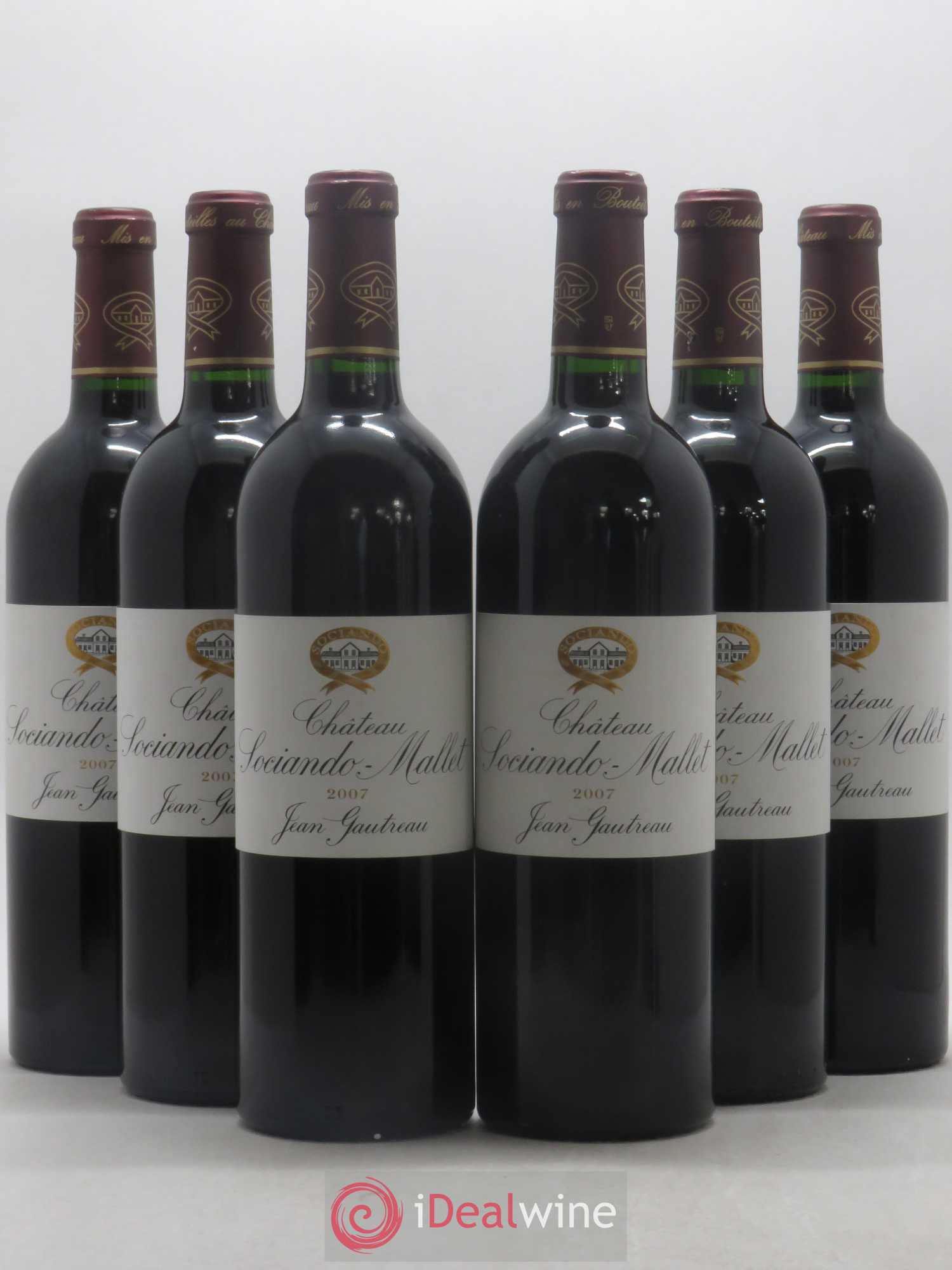 Château Sociando Mallet 2007 - Lot de 6 bouteilles - 0
