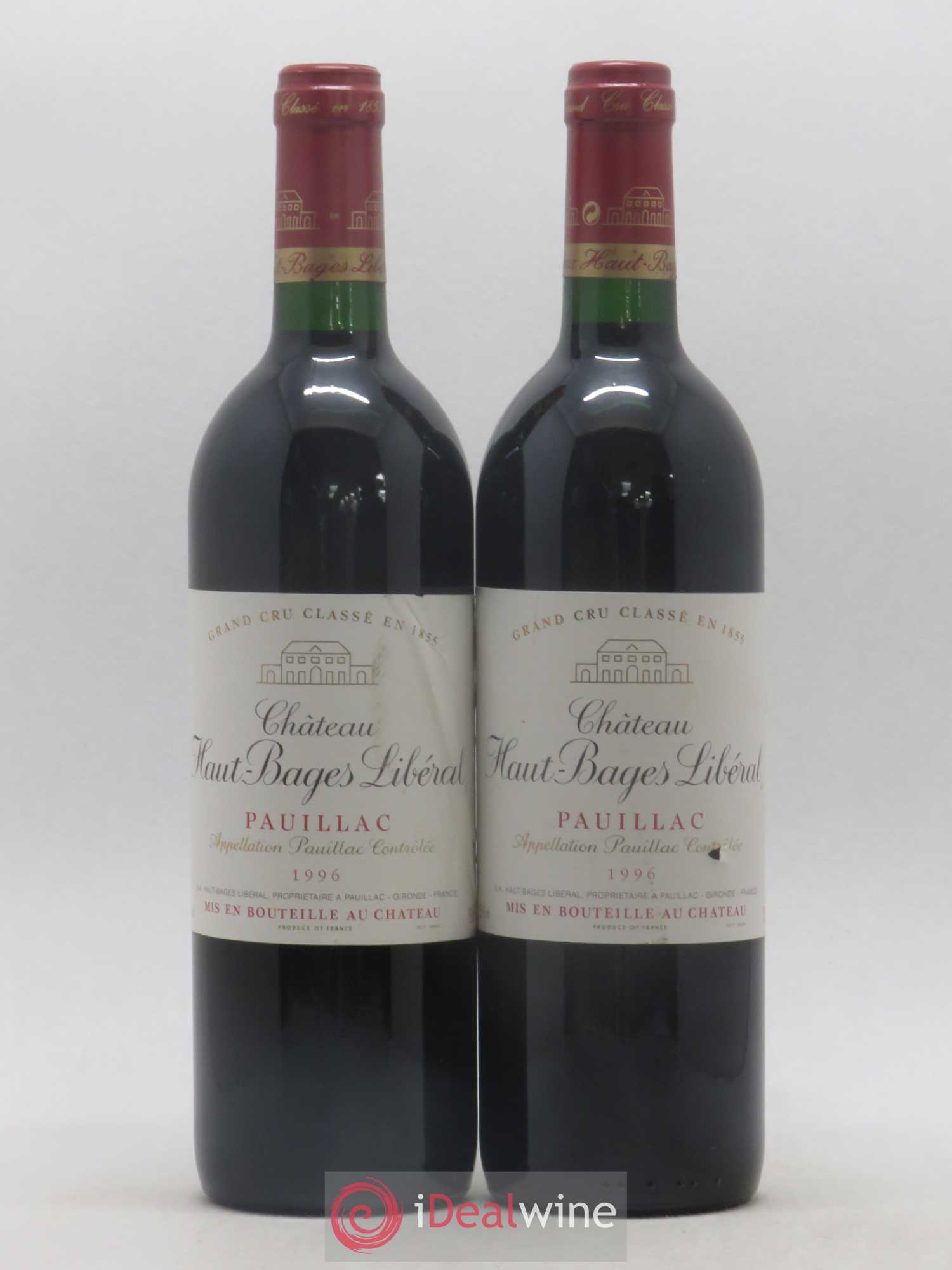 Château Haut Bages Libéral 5ème Grand Cru Classé 1996 - Lot de 2 bouteilles - 0