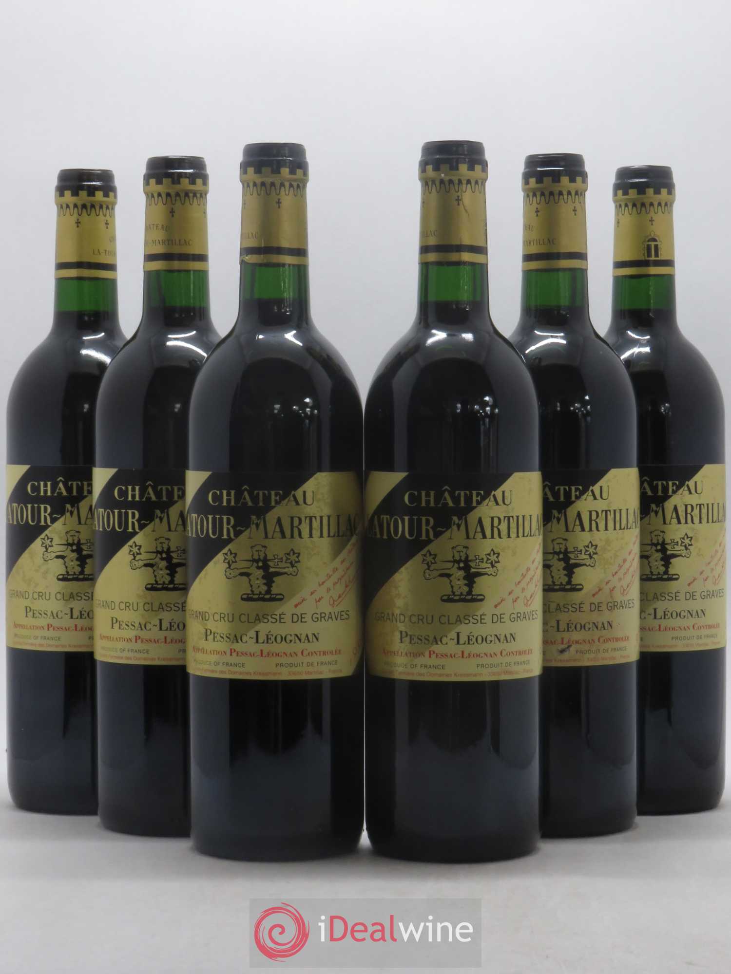 Château Latour-Martillac Cru Classé de Graves 1996 - Lot de 6 bouteilles - 0