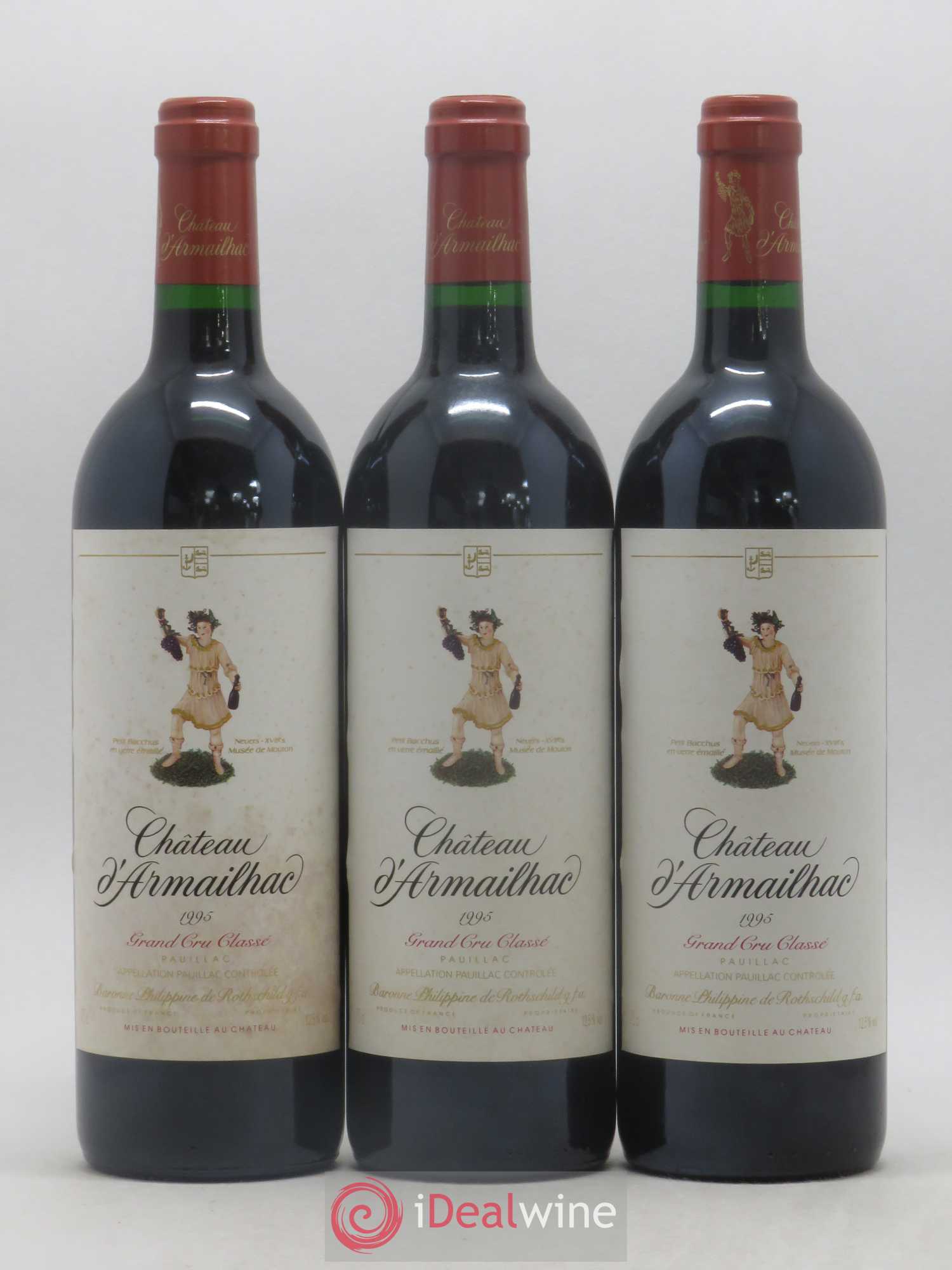 Château d' Armailhac - Mouton Baron(ne) Philippe 5ème Grand Cru Classé 1995 - Lot de 12 bouteilles - 1