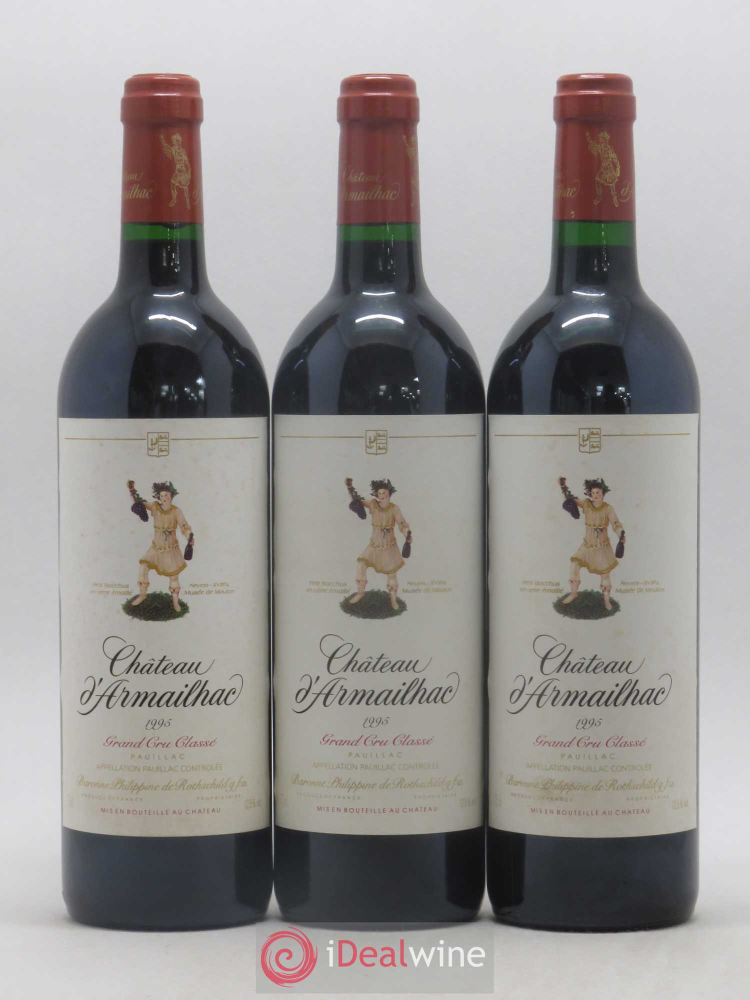 Château d' Armailhac - Mouton Baron(ne) Philippe 5ème Grand Cru Classé 1995 - Lot de 12 bouteilles - 2