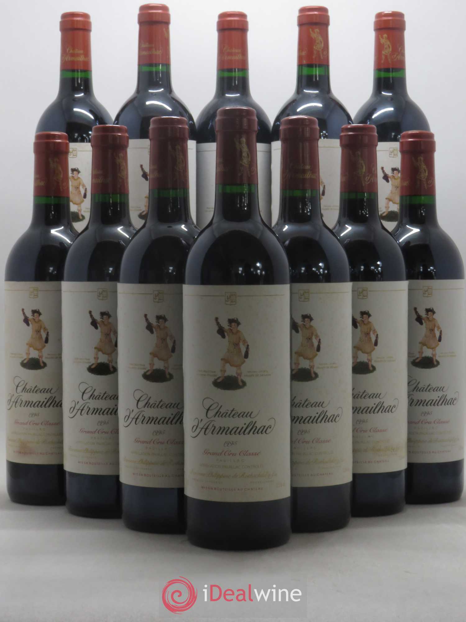 Château d' Armailhac - Mouton Baron(ne) Philippe 5ème Grand Cru Classé 1995 - Lot de 12 bouteilles - 0