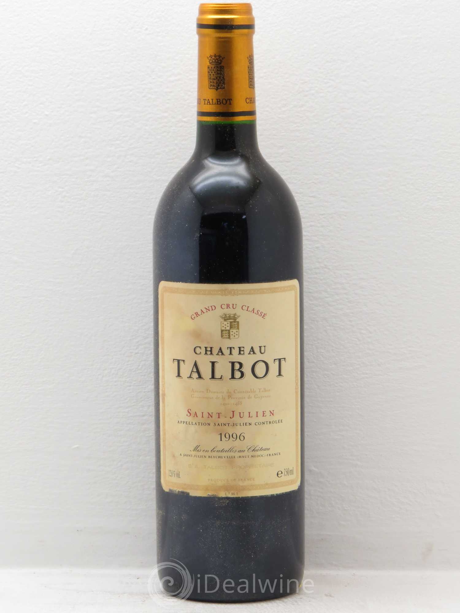 Château Talbot 4ème Grand Cru Classé 1996 - Lot de 6 bouteilles - 0
