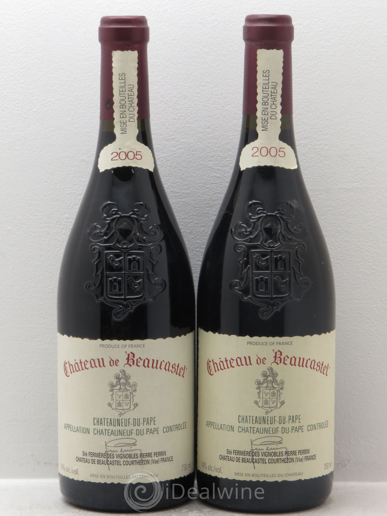 Châteauneuf-du-Pape Château de Beaucastel Famille Perrin 2005 - Lot de 2 bouteilles - 0