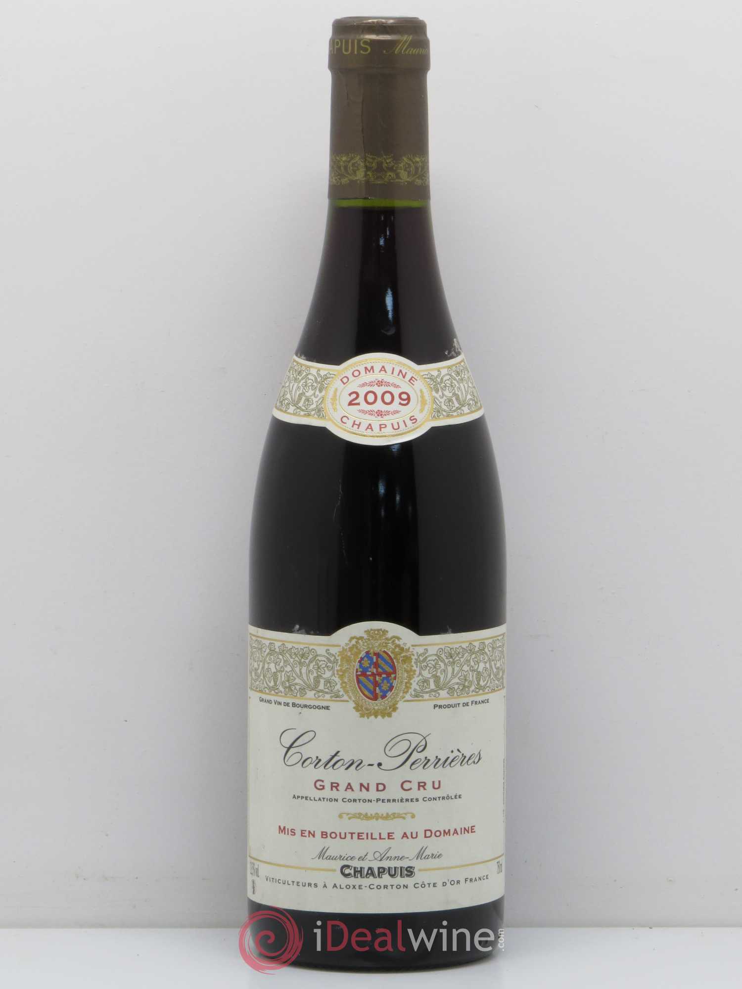 Corton Grand Cru Perrieres Chapuis 2009 - Lot de 1 bouteille - 0