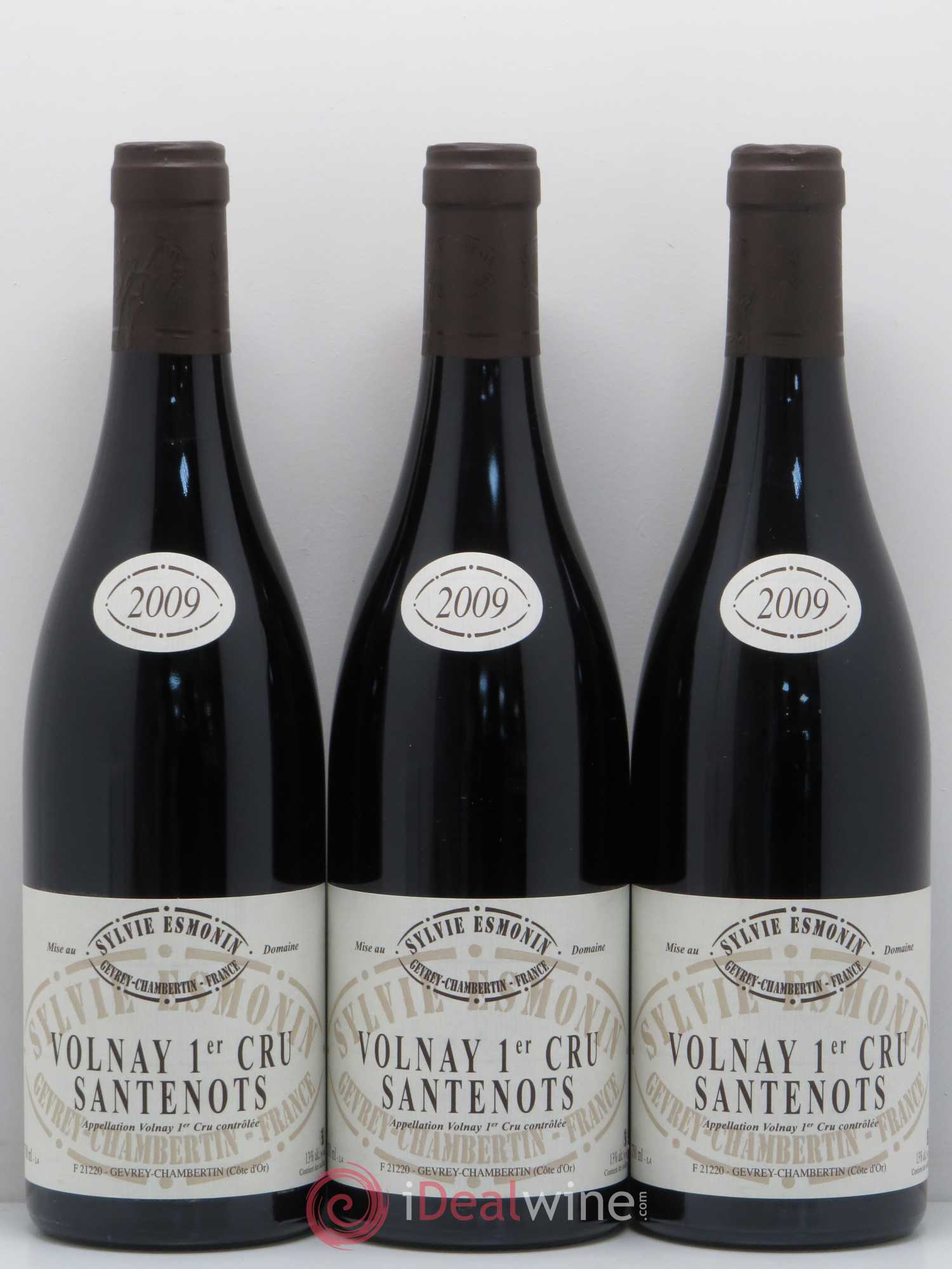 Volnay 1er Cru Santenots Sylvie Esmonin 2009 - Lot de 3 bouteilles - 0