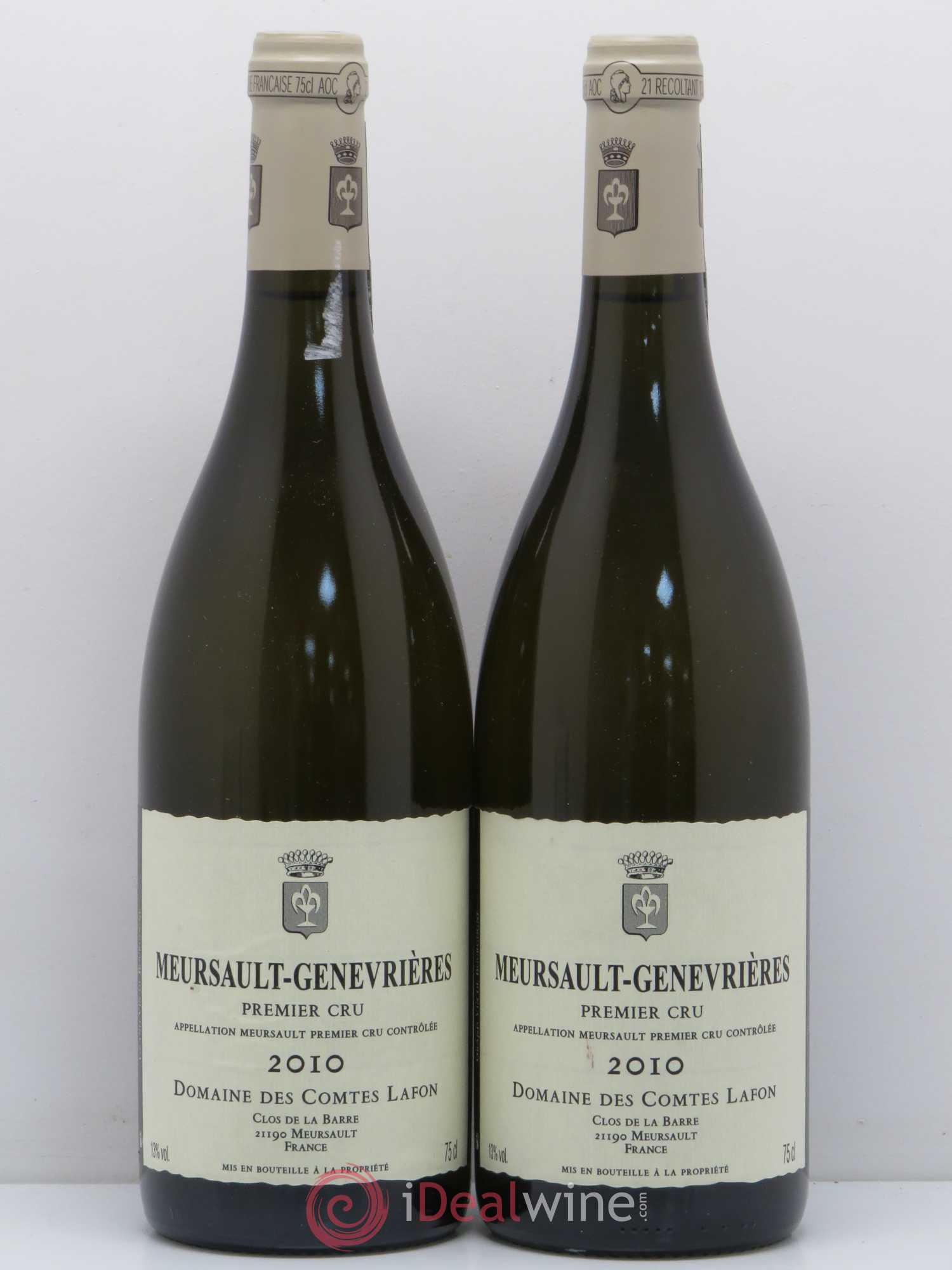 Meursault 1er Cru Genevrières Comtes Lafon (Domaine des) 2010 - Lot de 2 bouteilles - 0
