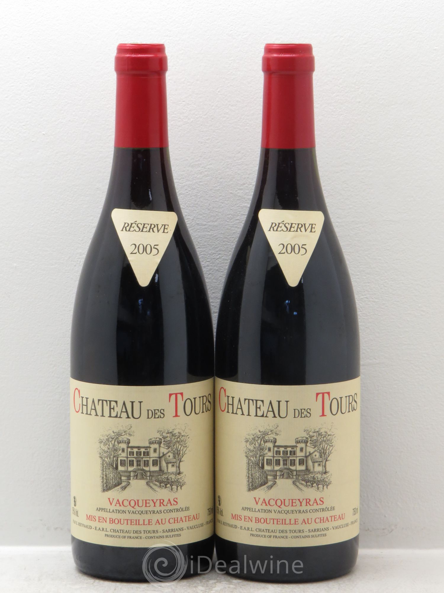 Vacqueyras Château des Tours Emmanuel Reynaud 2005 - Lot de 2 bouteilles - 0
