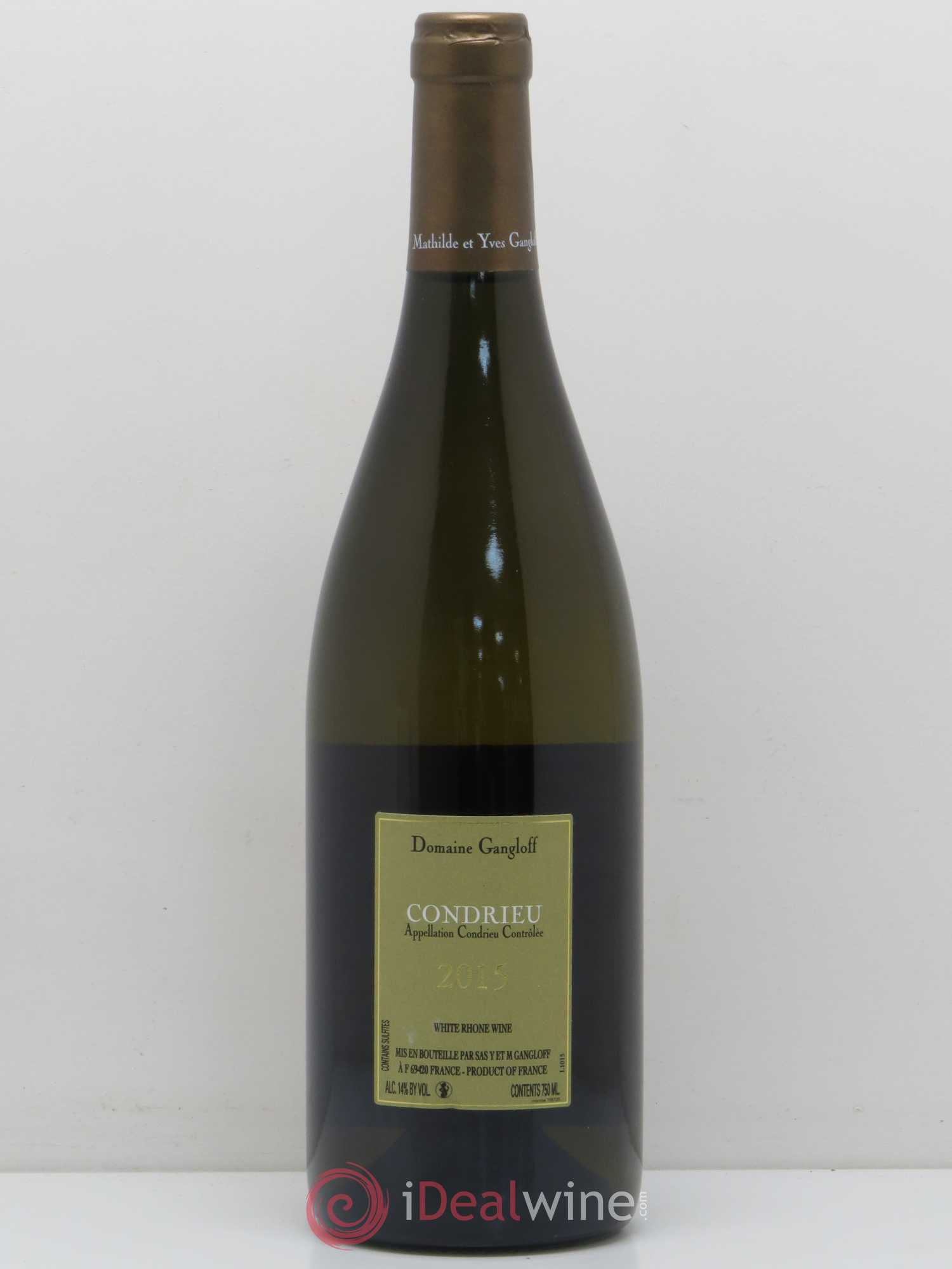 Condrieu Domaine Gangloff (Domaine) 2015 - Lot de 1 bouteille - 1