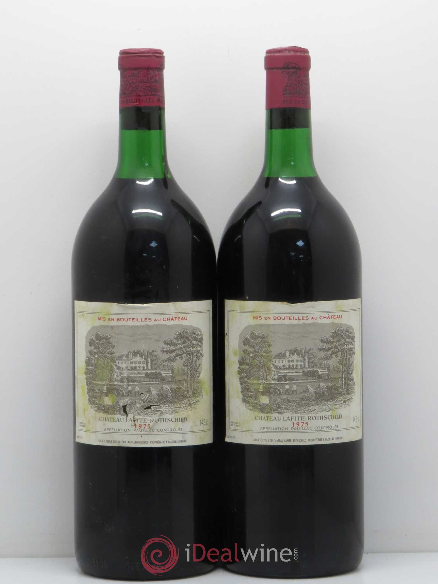 Château Lafite Rothschild 1er Grand Cru Classé 1975 - Lot de 2 magnums - 0