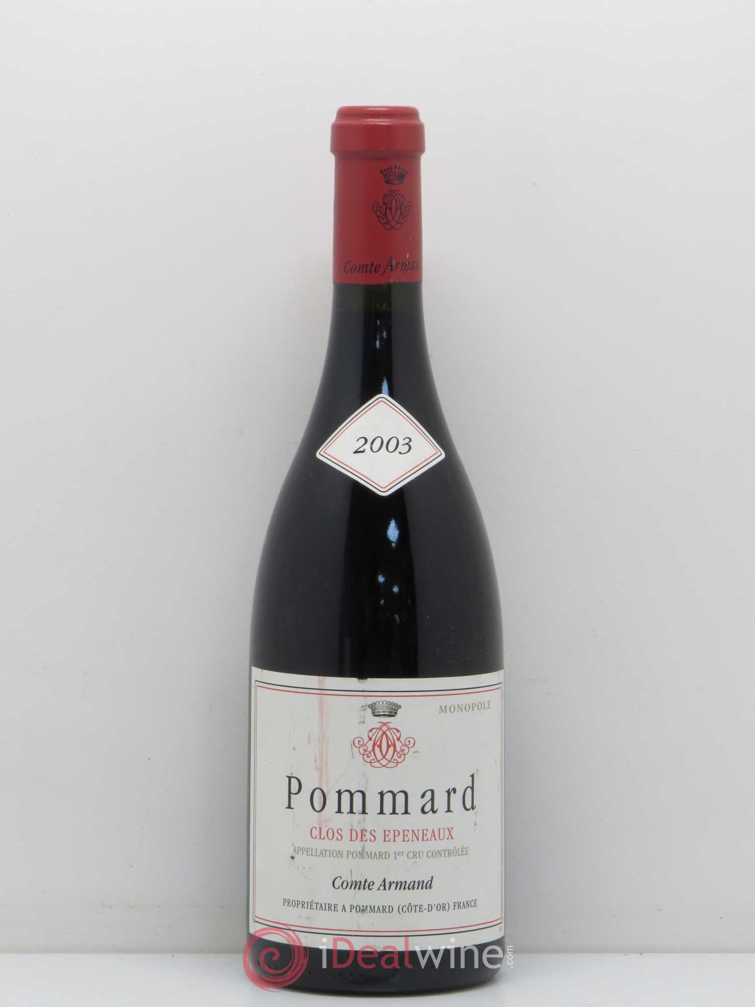 Pommard 1er Cru Clos des Epeneaux Comte Armand 2003 - Lot de 1 bouteille - 0