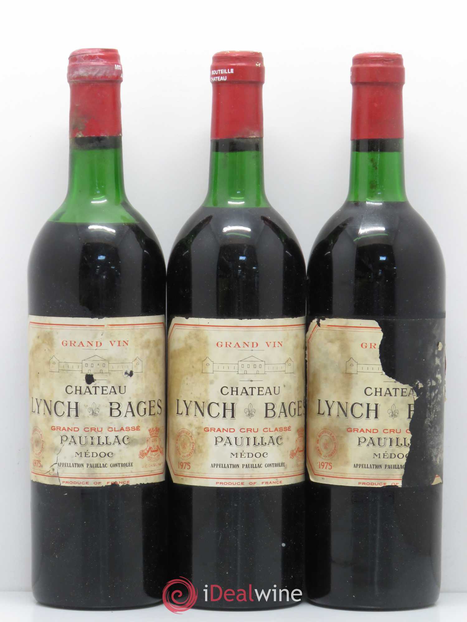 Château Lynch Bages 5ème Grand Cru Classé 1975 - Lot of 6 bottles - 1