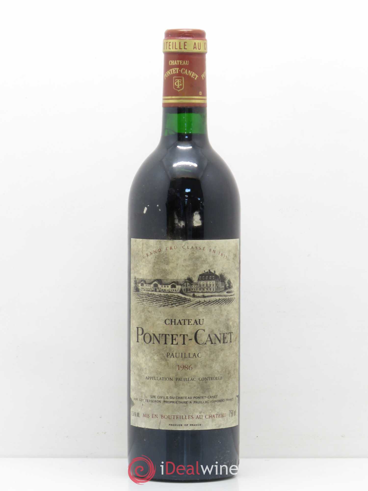 Château Pontet Canet 5ème Grand Cru Classé 1986 - Lot de 1 bouteille - 0
