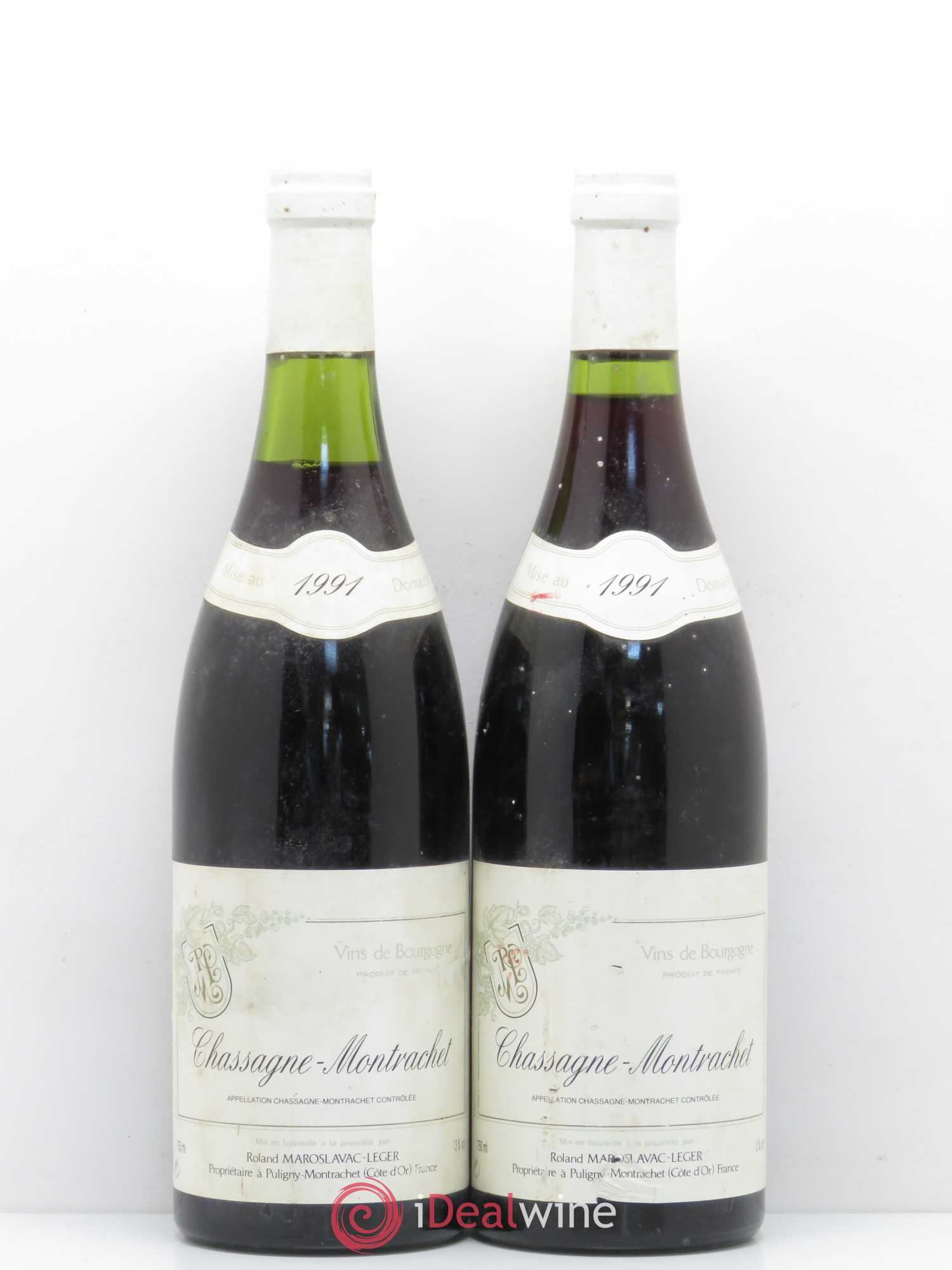 Chassagne-Montrachet Domaine Maroslavac-Leger 1991 - Posten von 2 Flaschen - 0