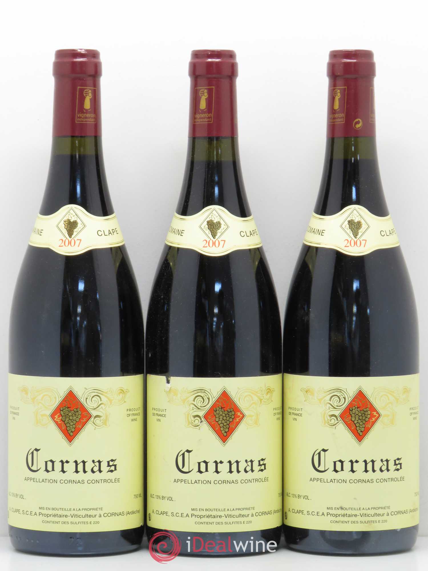 Cornas Auguste Clape 2007 - Lot de 3 bouteilles - 0