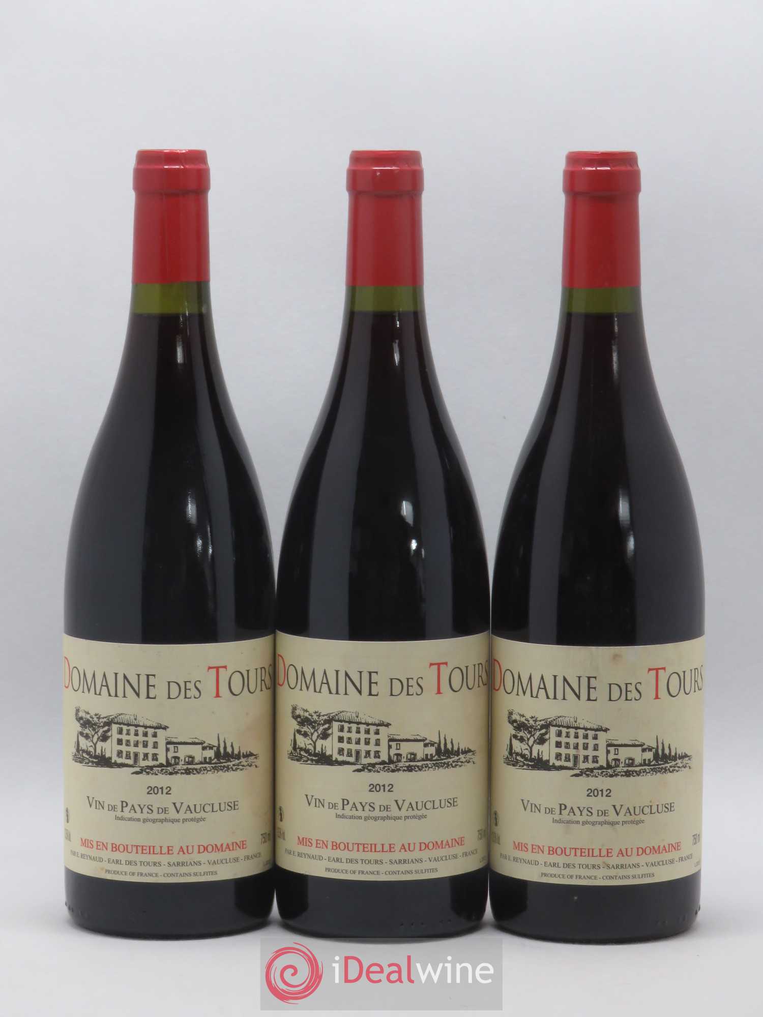 Vaucluse (Vin de Pays de Vaucluse) Domaine des Tours Emmanuel Reynaud 2012 - Lot de 3 bouteilles - 0