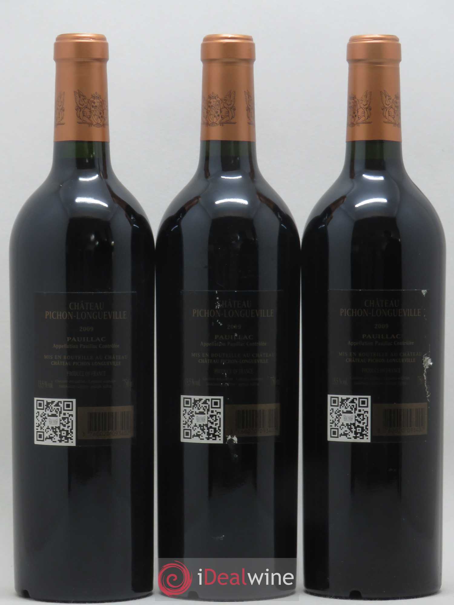 Pichon Longueville Baron 2ème Grand Cru Classé 2009 - Lot de 3 bouteilles - 1