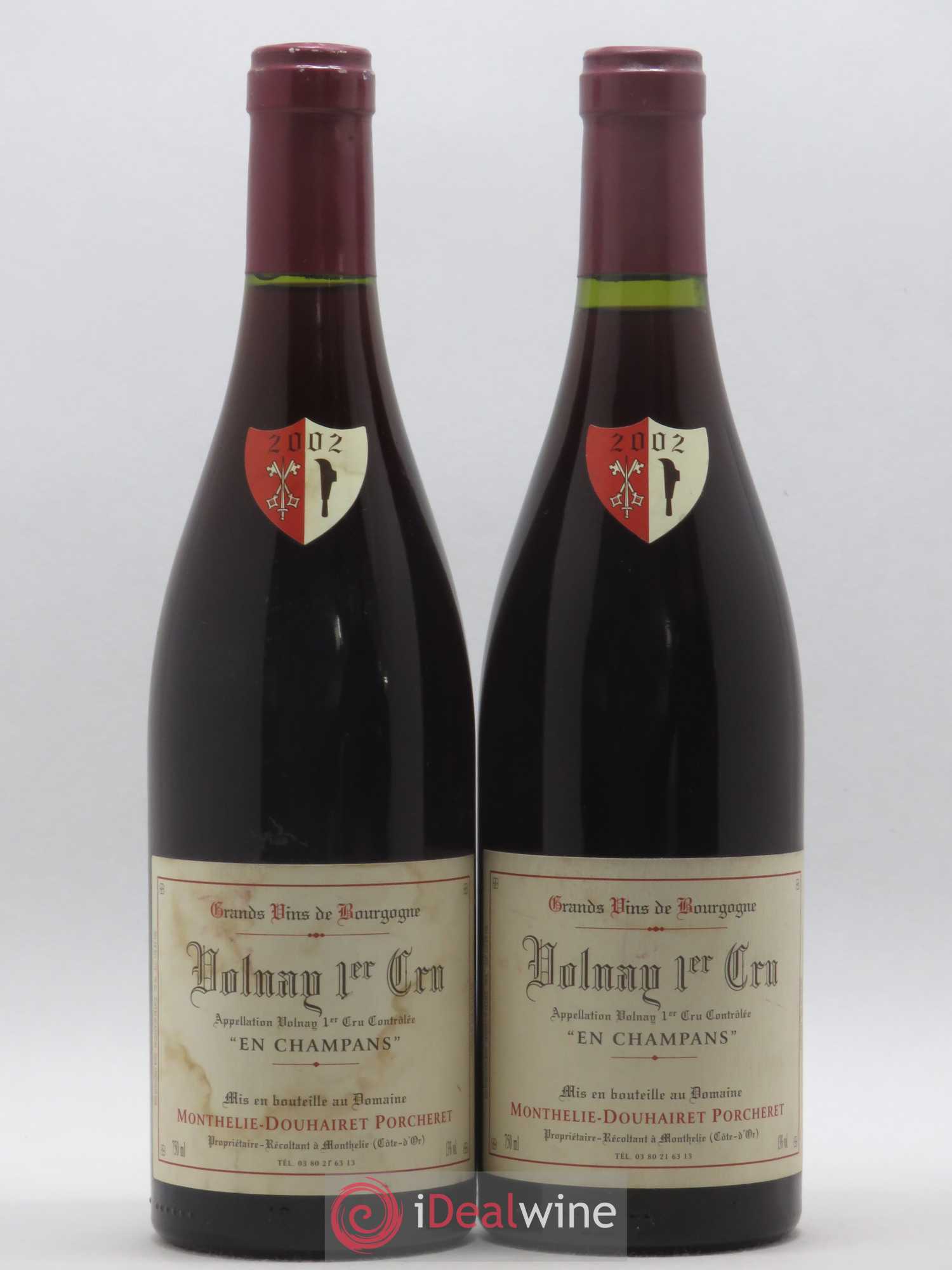 Volnay 1er Cru En Champans Monthelie- Douhairet - Porcheret 2002 - Posten von 2 Flaschen - 0