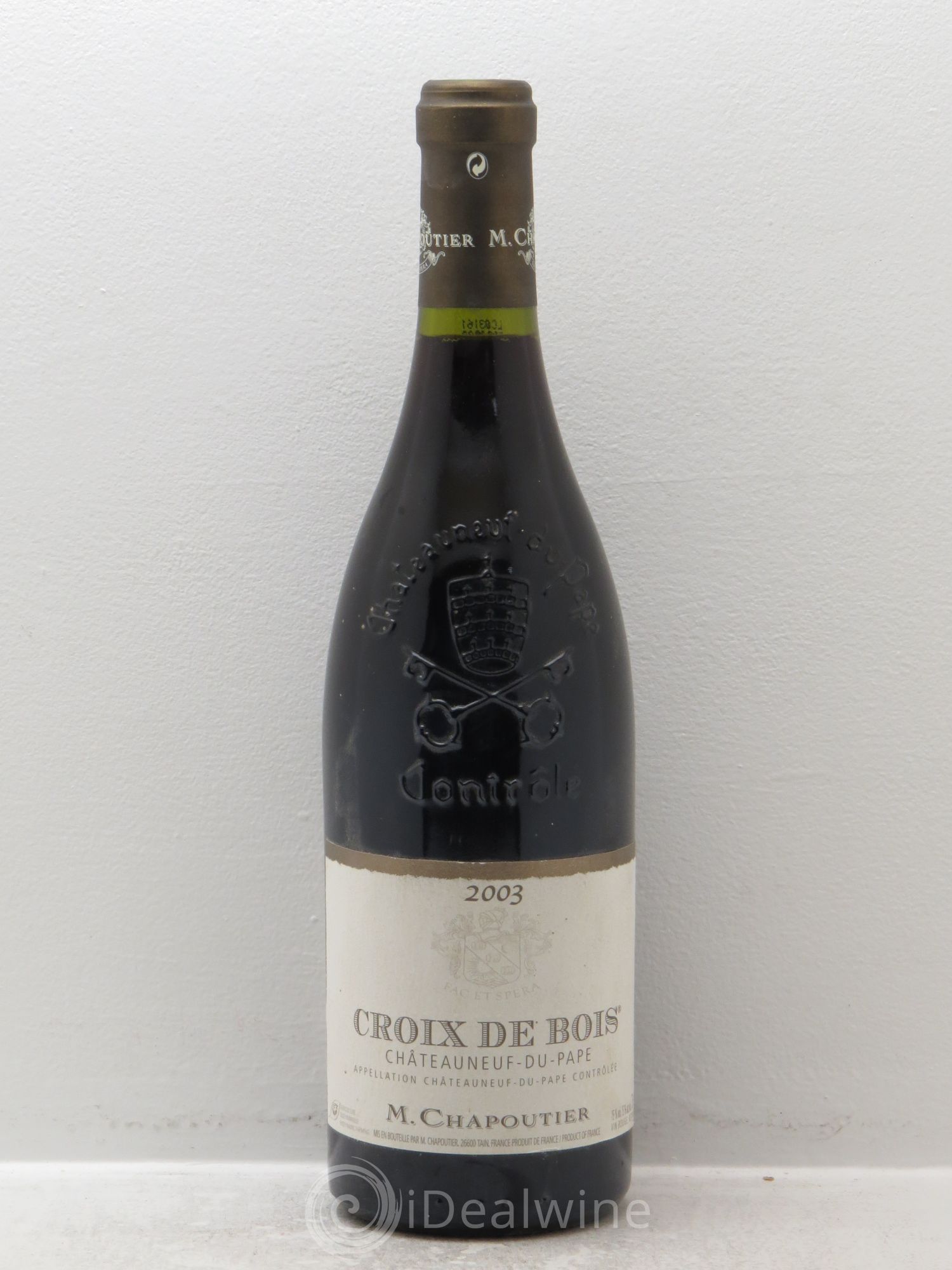 Châteauneuf-du-Pape Croix de Bois Chapoutier 2003 - Lot de 1 bouteille - 0