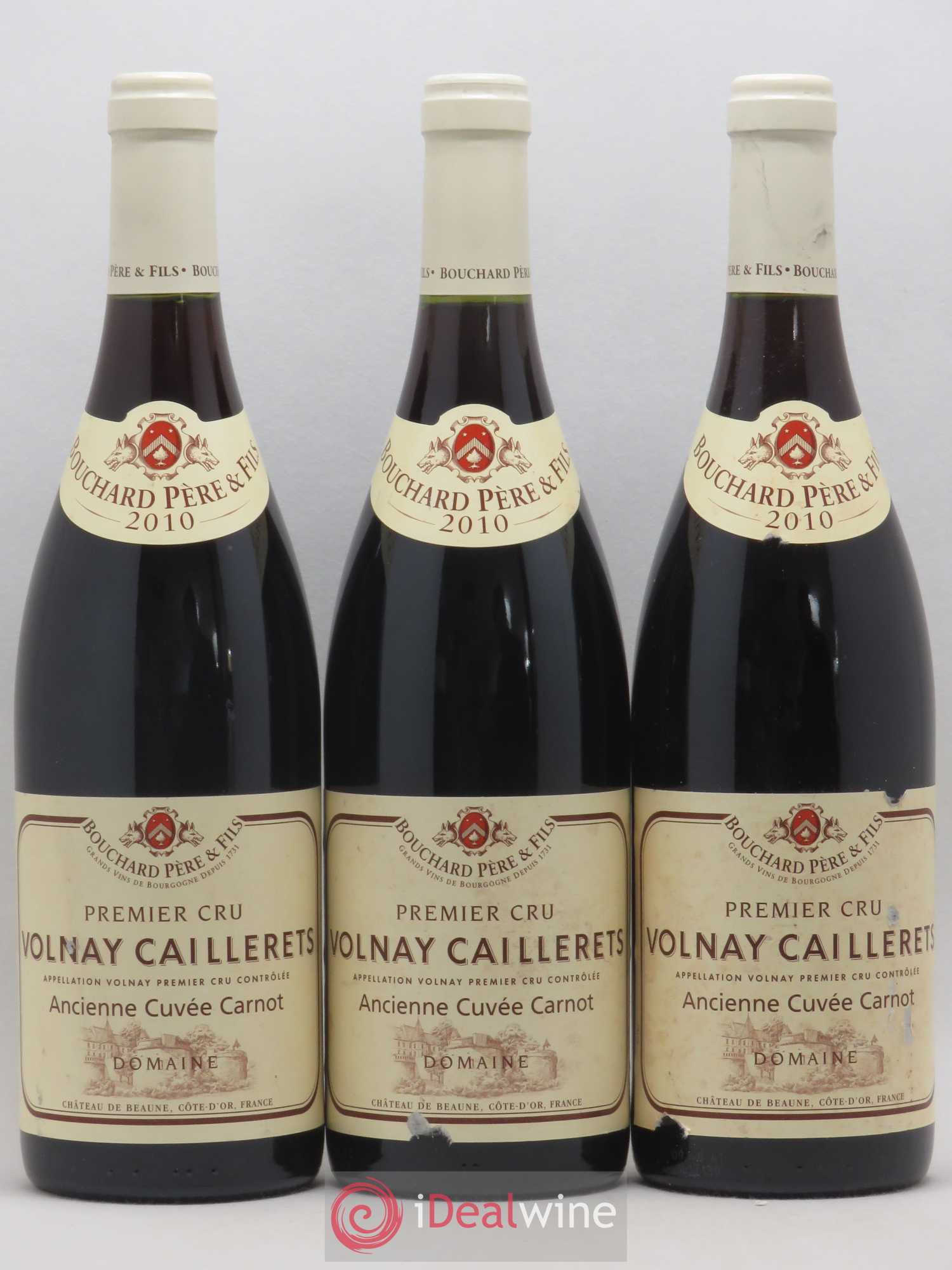 Volnay 1er Cru Caillerets - Ancienne Cuvée Carnot Bouchard Père & Fils 2010 - Lot de 3 bouteilles - 0