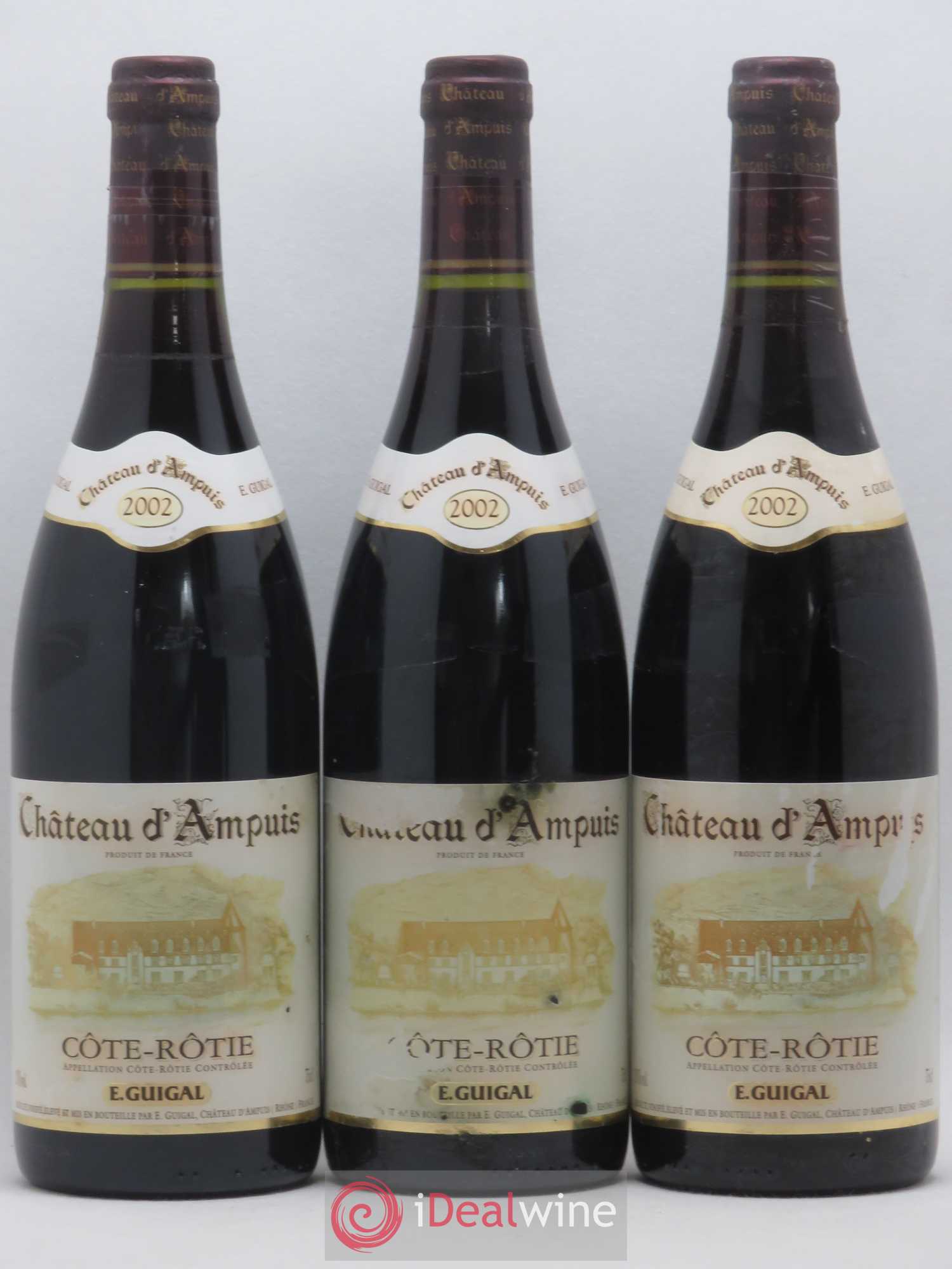 Côte-Rôtie Château d'Ampuis Guigal 2002 - Lot de 3 bouteilles - 0