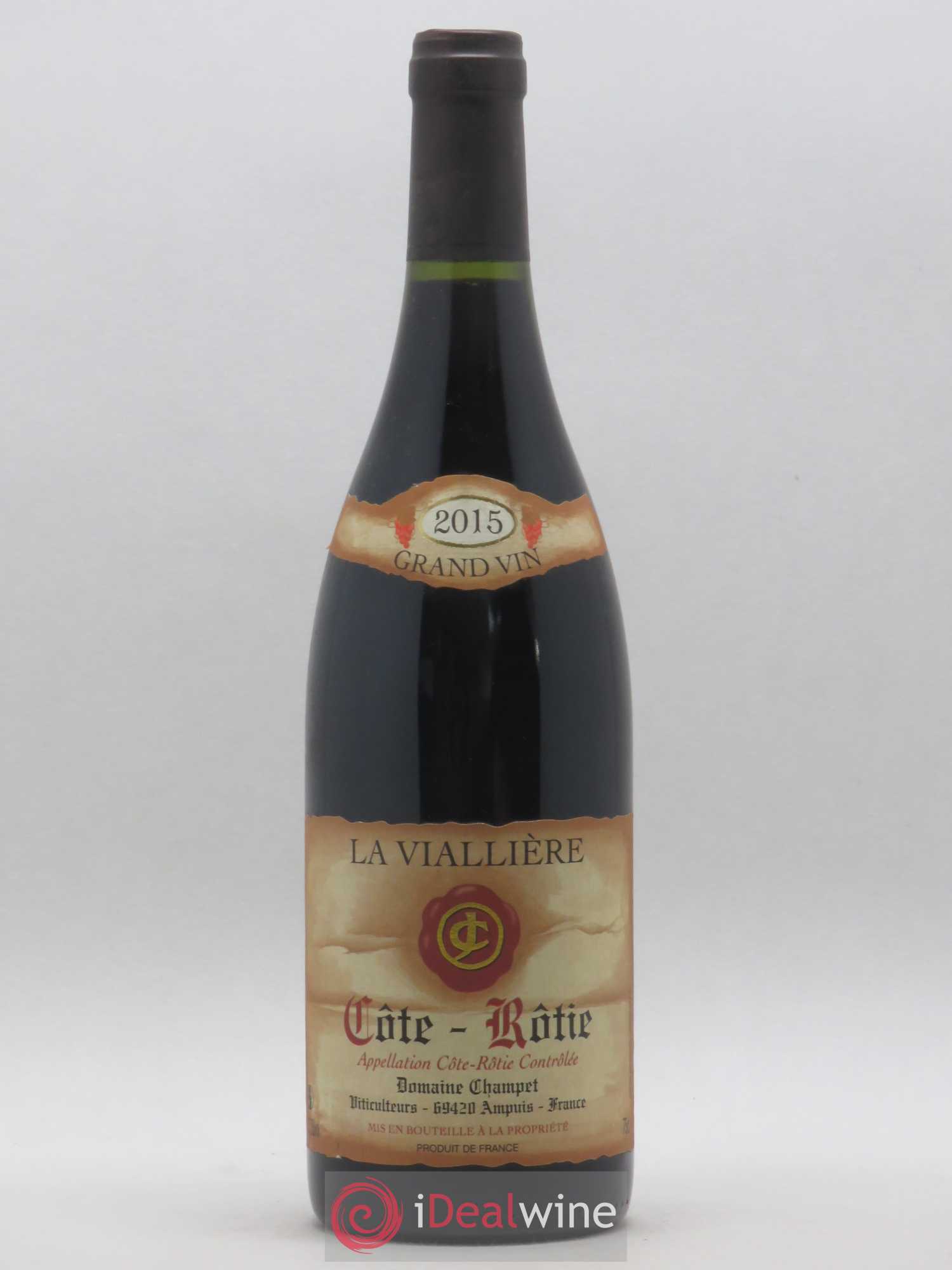 Côte-Rôtie La Vialliere Domaine Champet 2015 - Posten von 1 Flasche - 0
