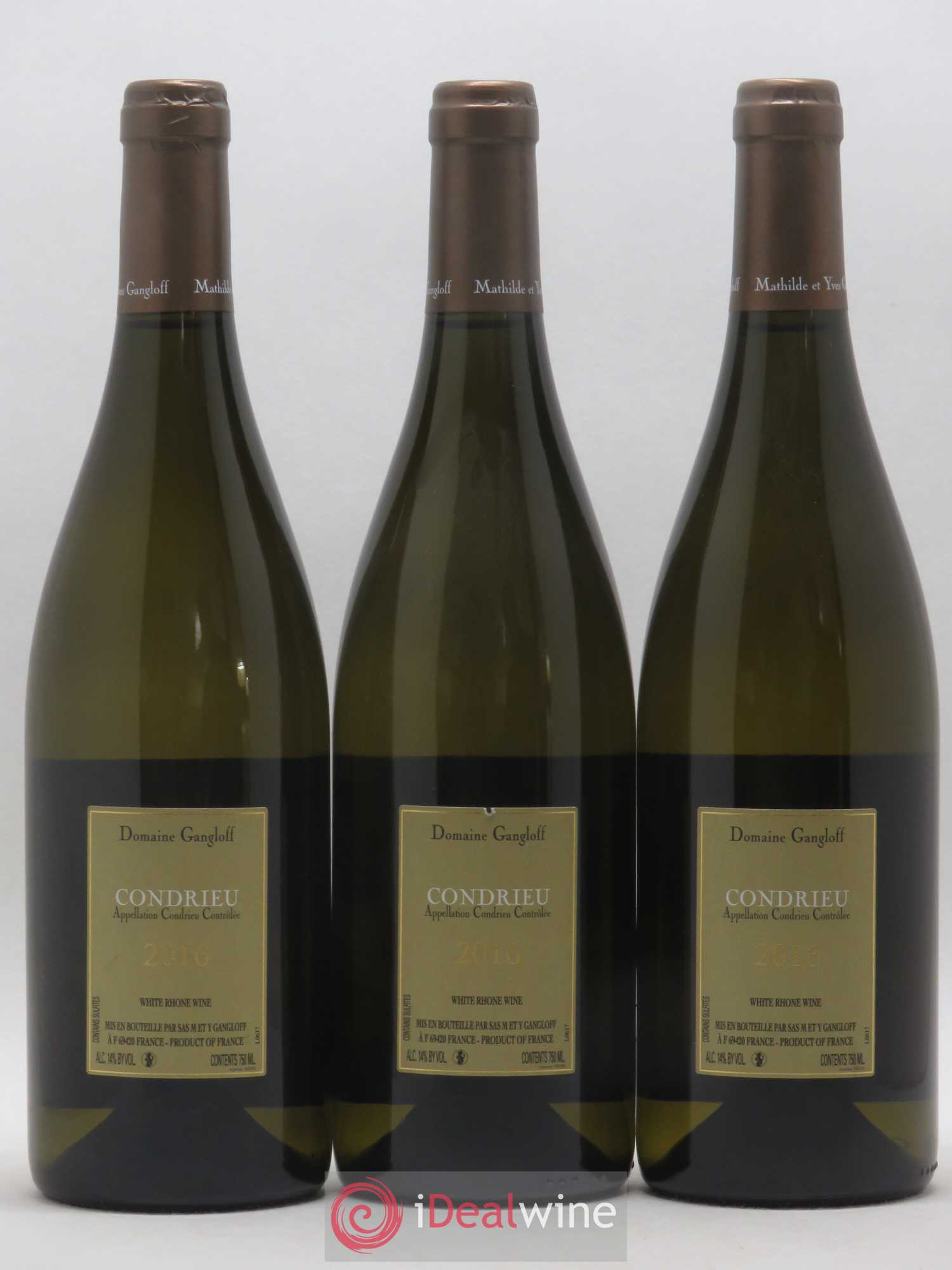 Condrieu Domaine Gangloff (Domaine) 2016 - Lot de 3 bouteilles - 1