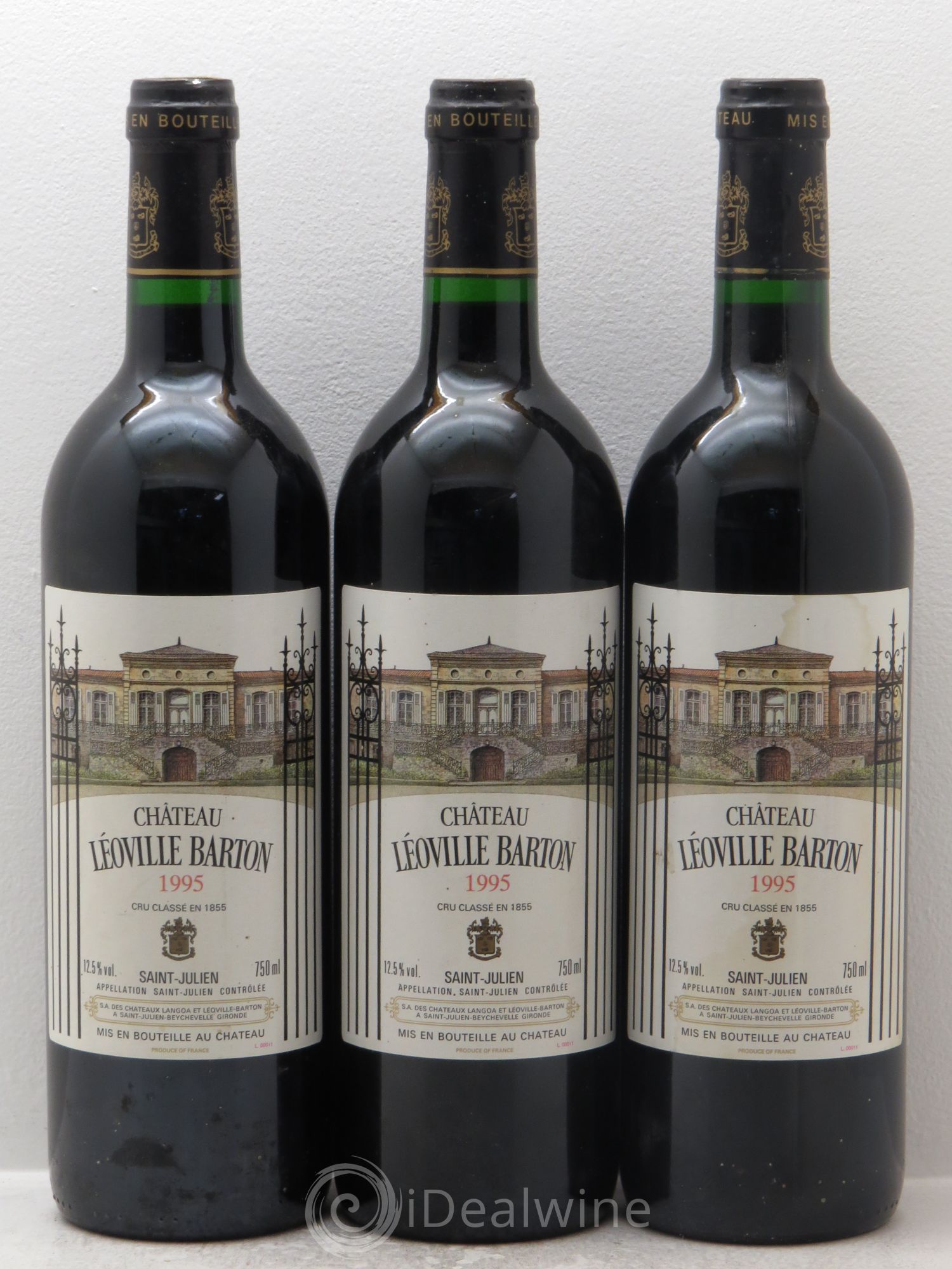 Château Léoville Barton 2ème Grand Cru Classé 1995 - Lot de 3 bouteilles - 0
