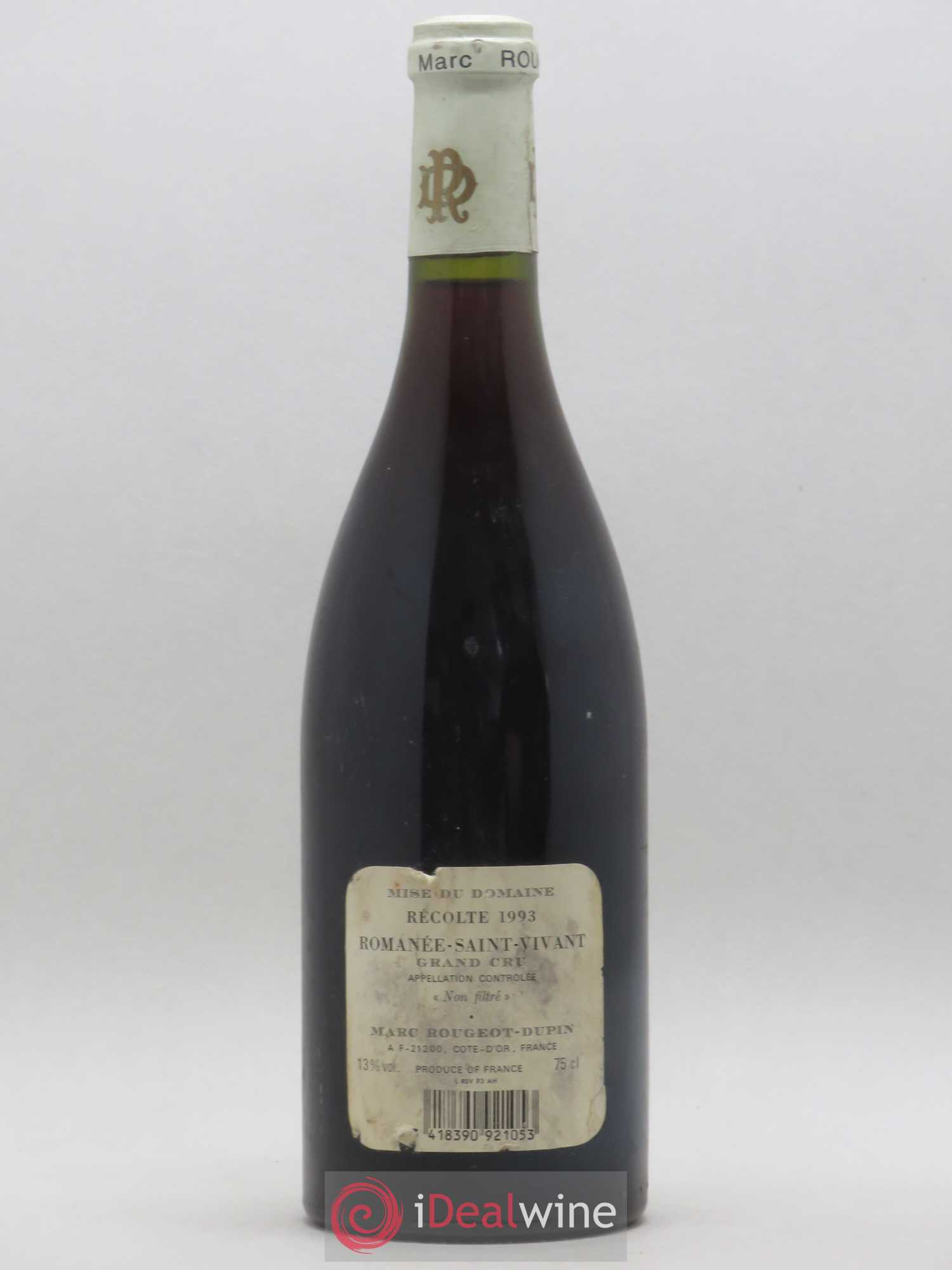 Romanée-Saint-Vivant Grand Cru Marc Rougeot-Dupin 1993 - Lot de 1 bouteille - 1