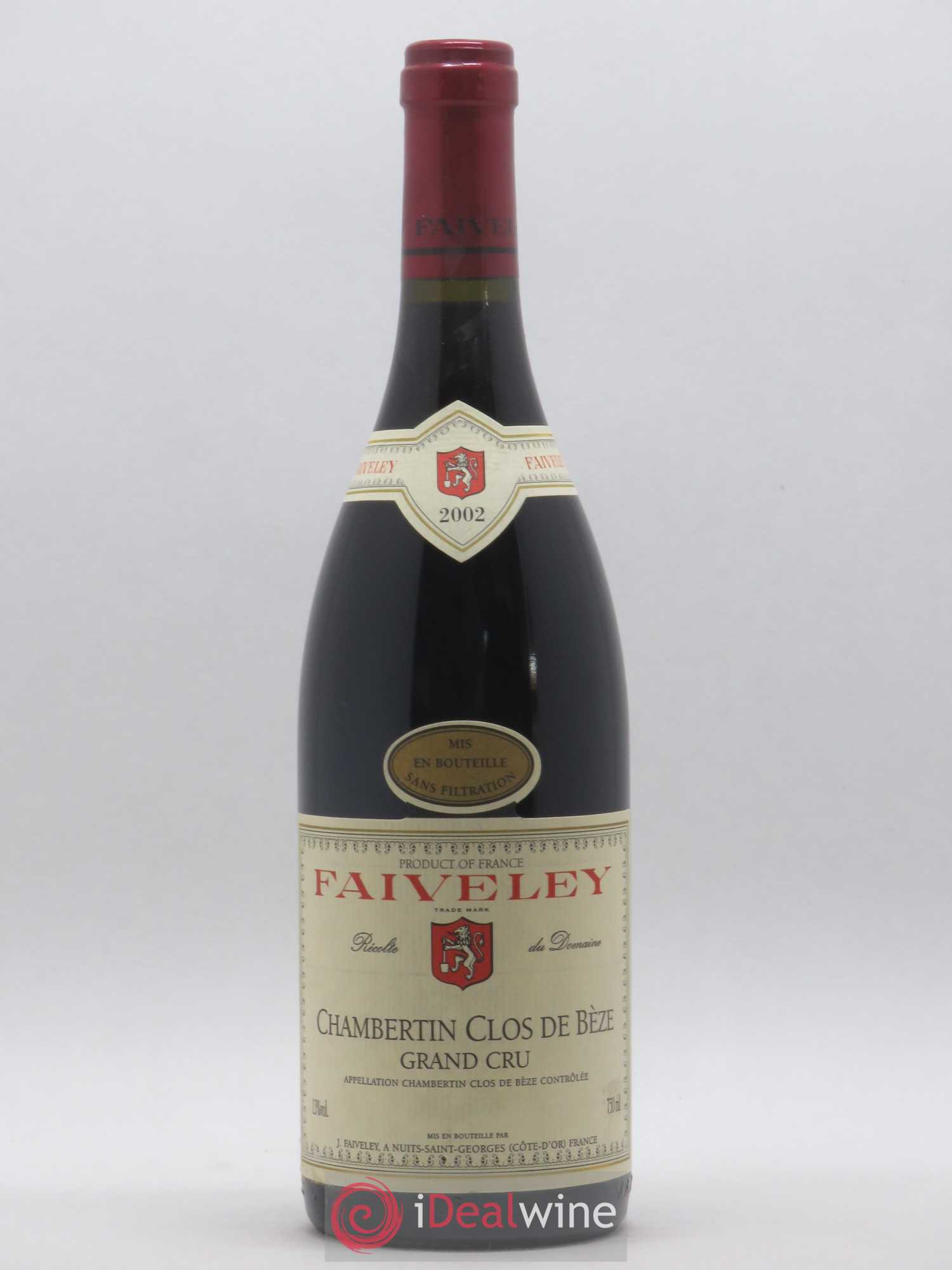 Chambertin Clos de Bèze Grand Cru Faiveley 2002 - Lot de 1 bouteille - 0