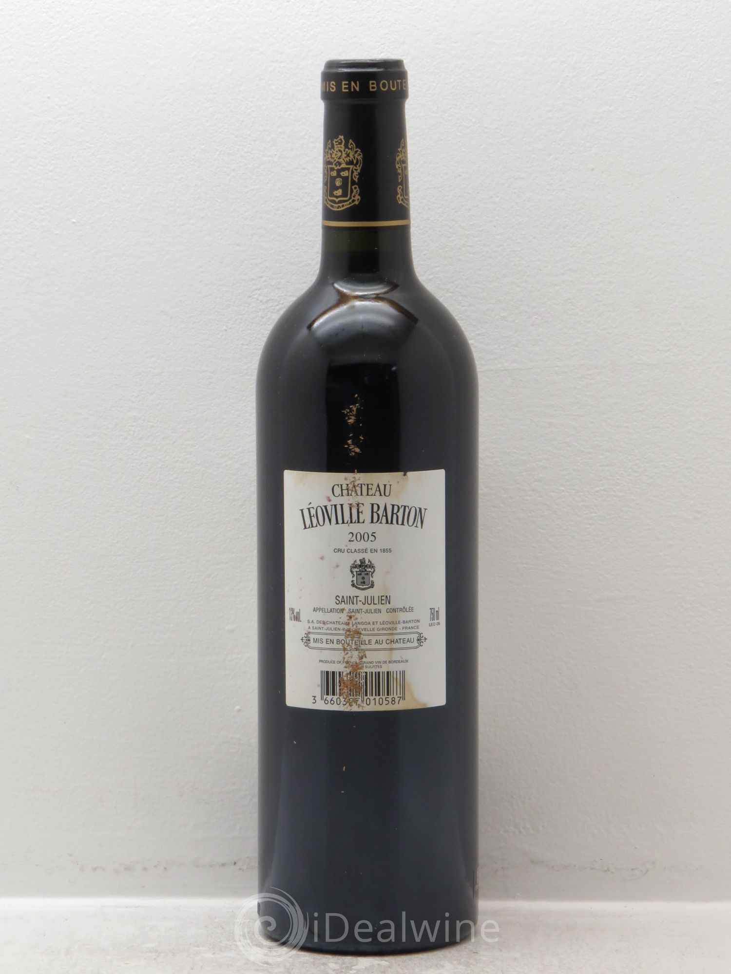 Château Léoville Barton 2ème Grand Cru Classé 2005 - Lot de 1 bouteille - 1