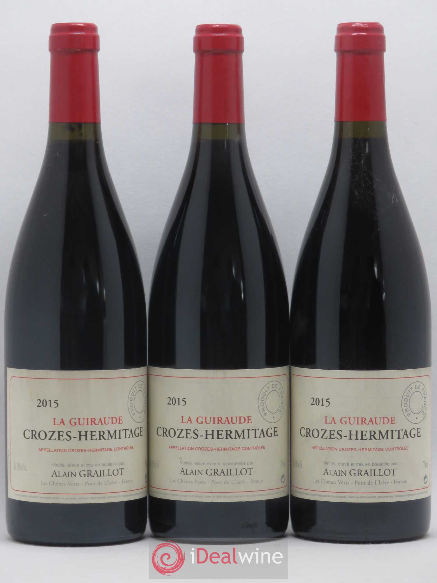Crozes-Hermitage La Guiraude Domaine Graillot 2015 - Lot de 3 bouteilles - 0