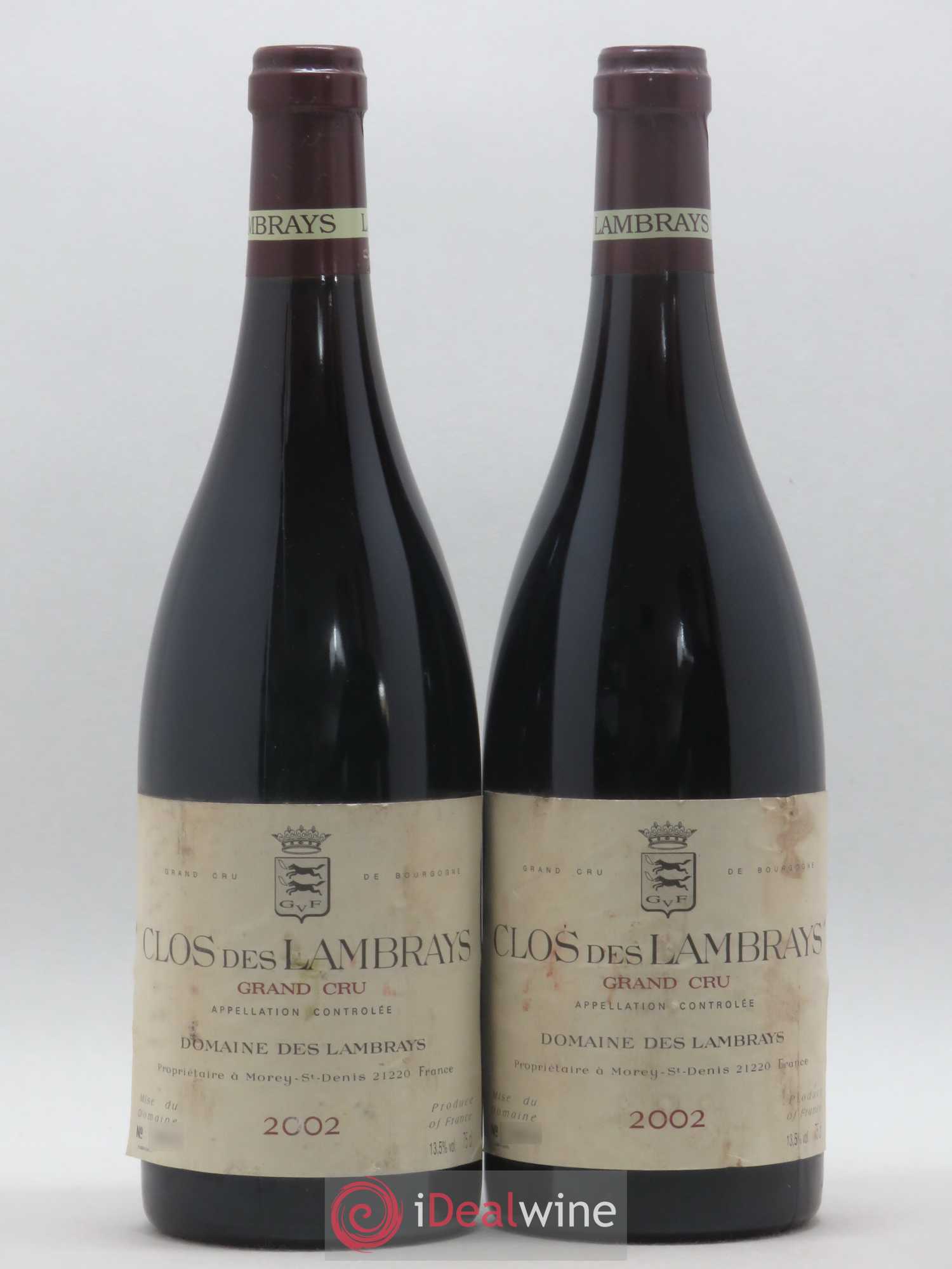 Clos des Lambrays Grand Cru Domaine des Lambrays 2002 - Lot de 2 bouteilles - 0