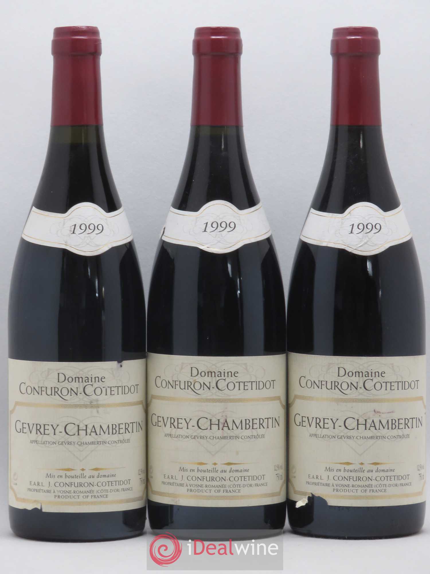 Gevrey-Chambertin Confuron-Cotetidot 1999 - Lot de 3 bouteilles - 0
