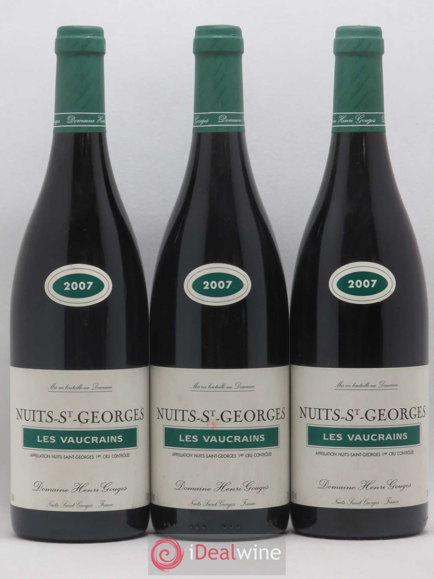 Nuits-Saint-Georges 1er Cru Les Vaucrains Henri Gouges 2007 - Lot de 3 bouteilles - 0
