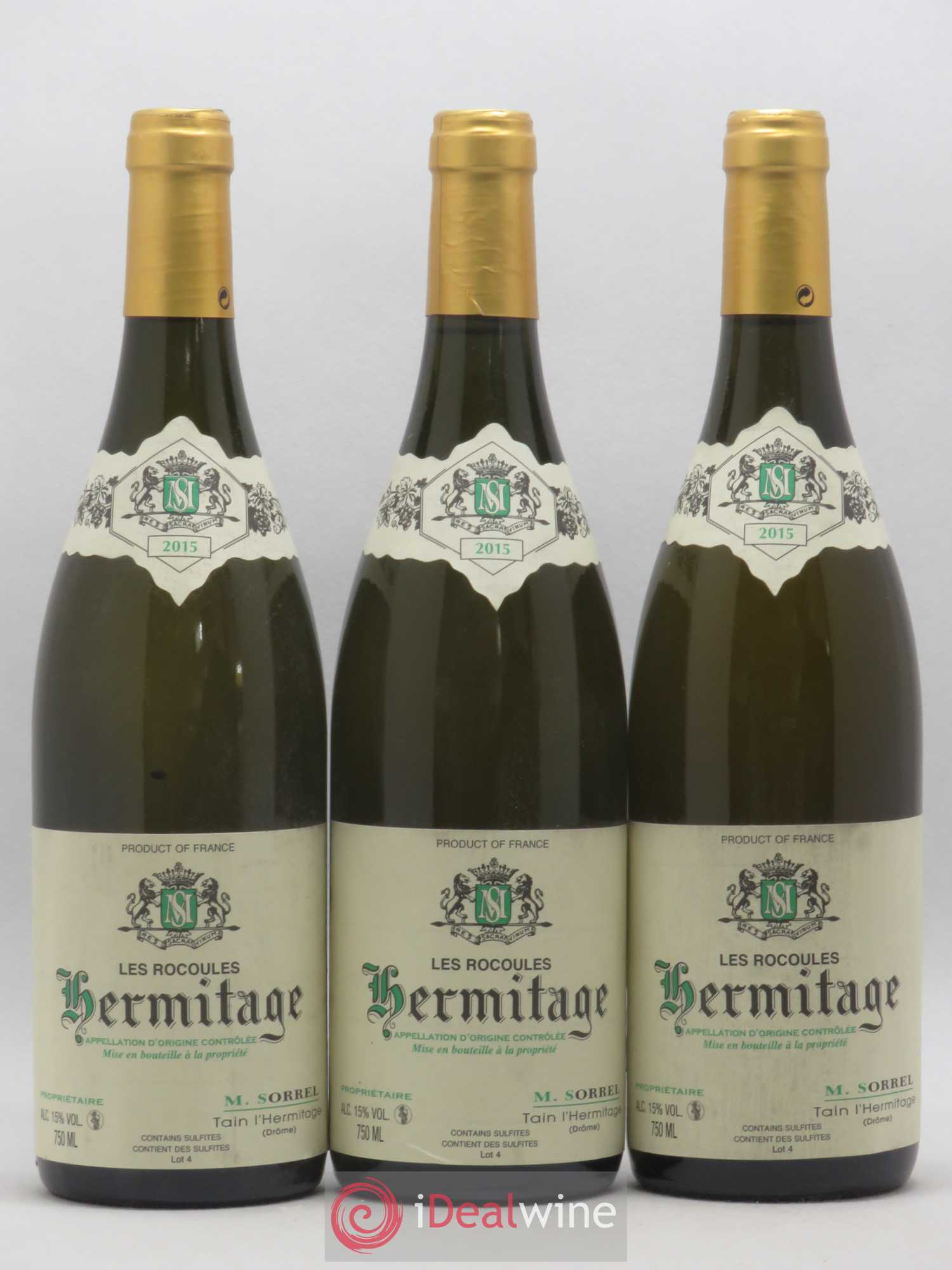 Hermitage Les Rocoules Marc Sorrel 2015 - Lot de 3 bouteilles - 0