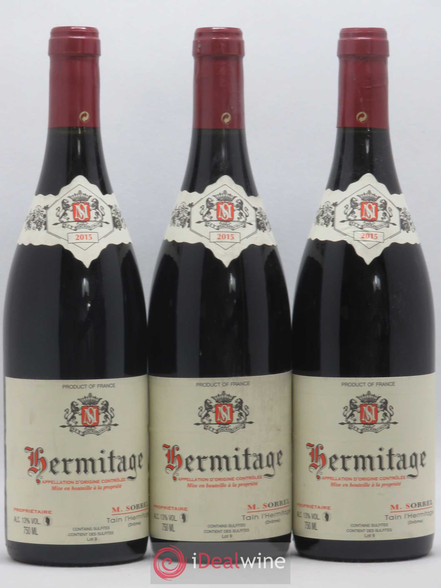 Hermitage Marc Sorrel 2015 - Lot de 3 bouteilles - 0