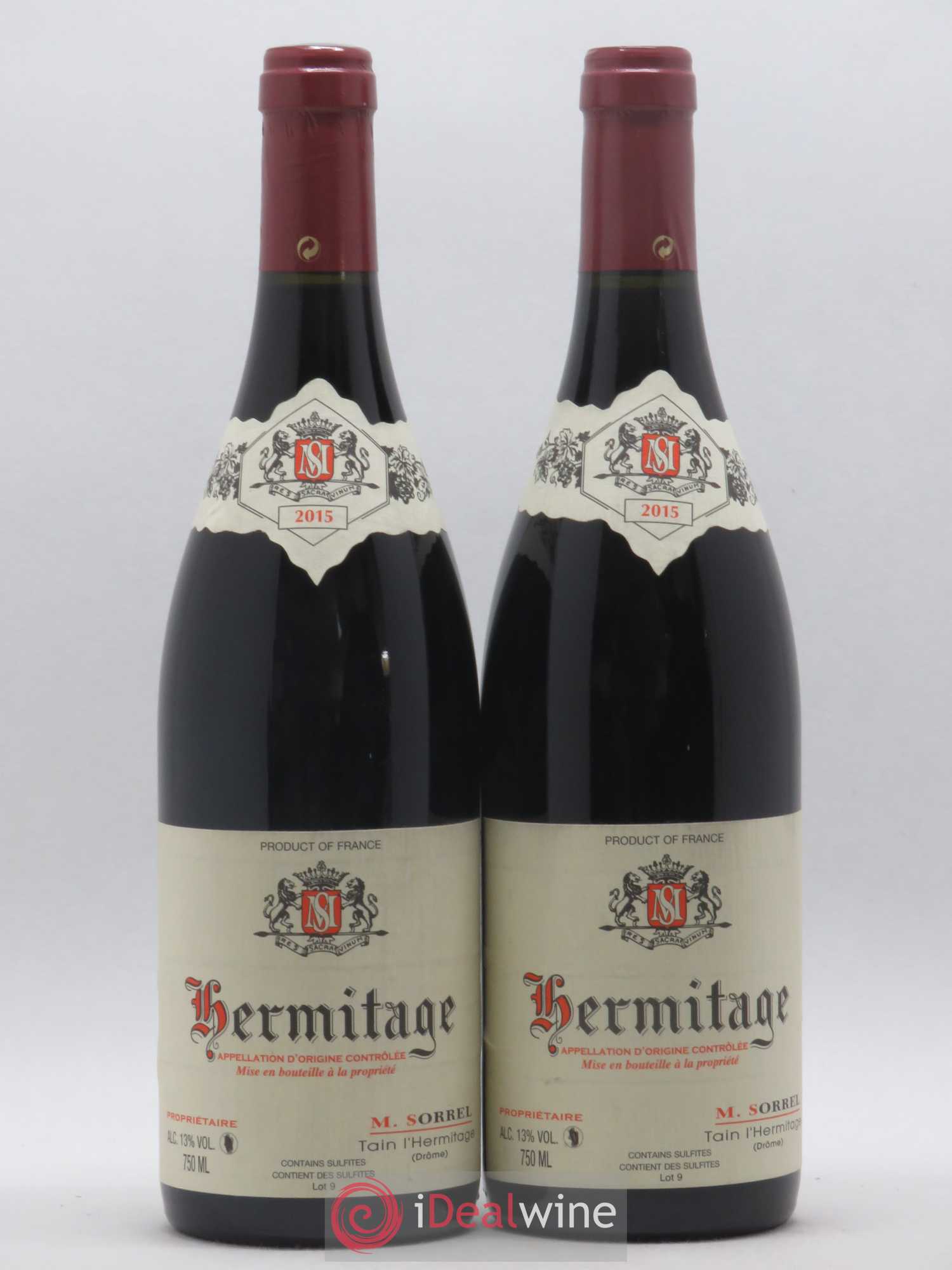 Hermitage Marc Sorrel 2015 - Lot de 2 bouteilles - 0